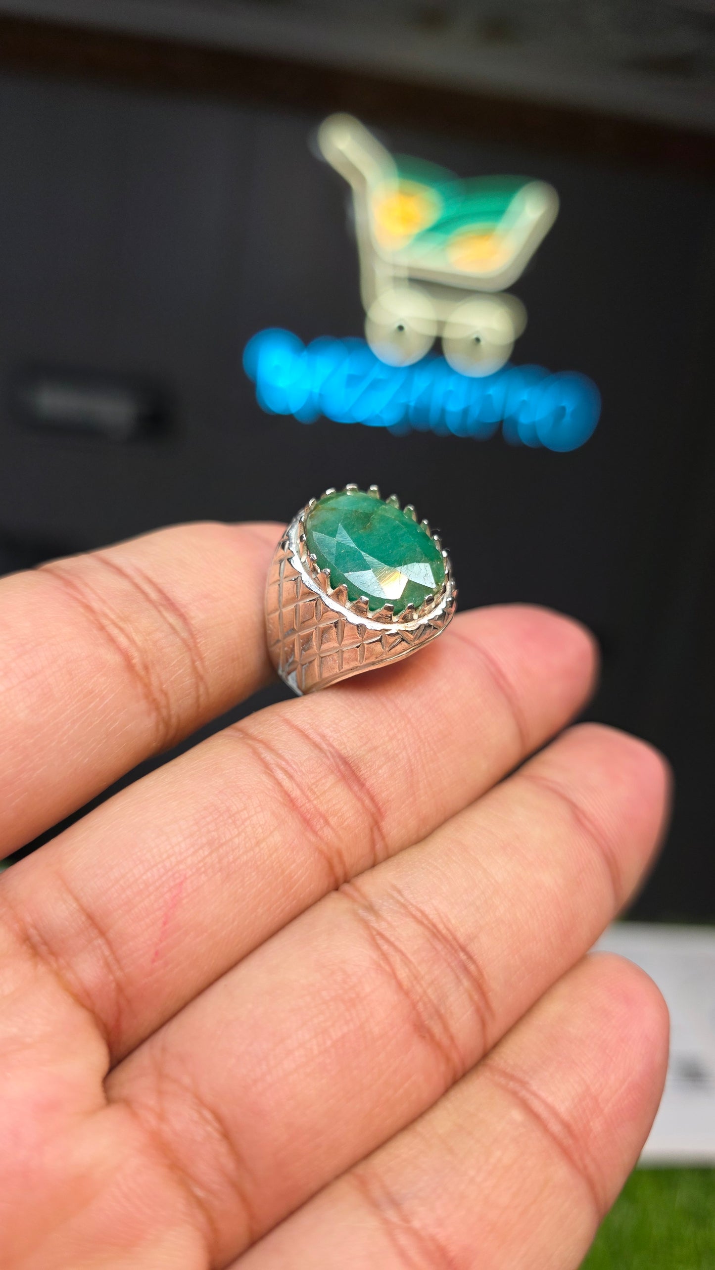 Premium Quality Zambia Zamurd Ring