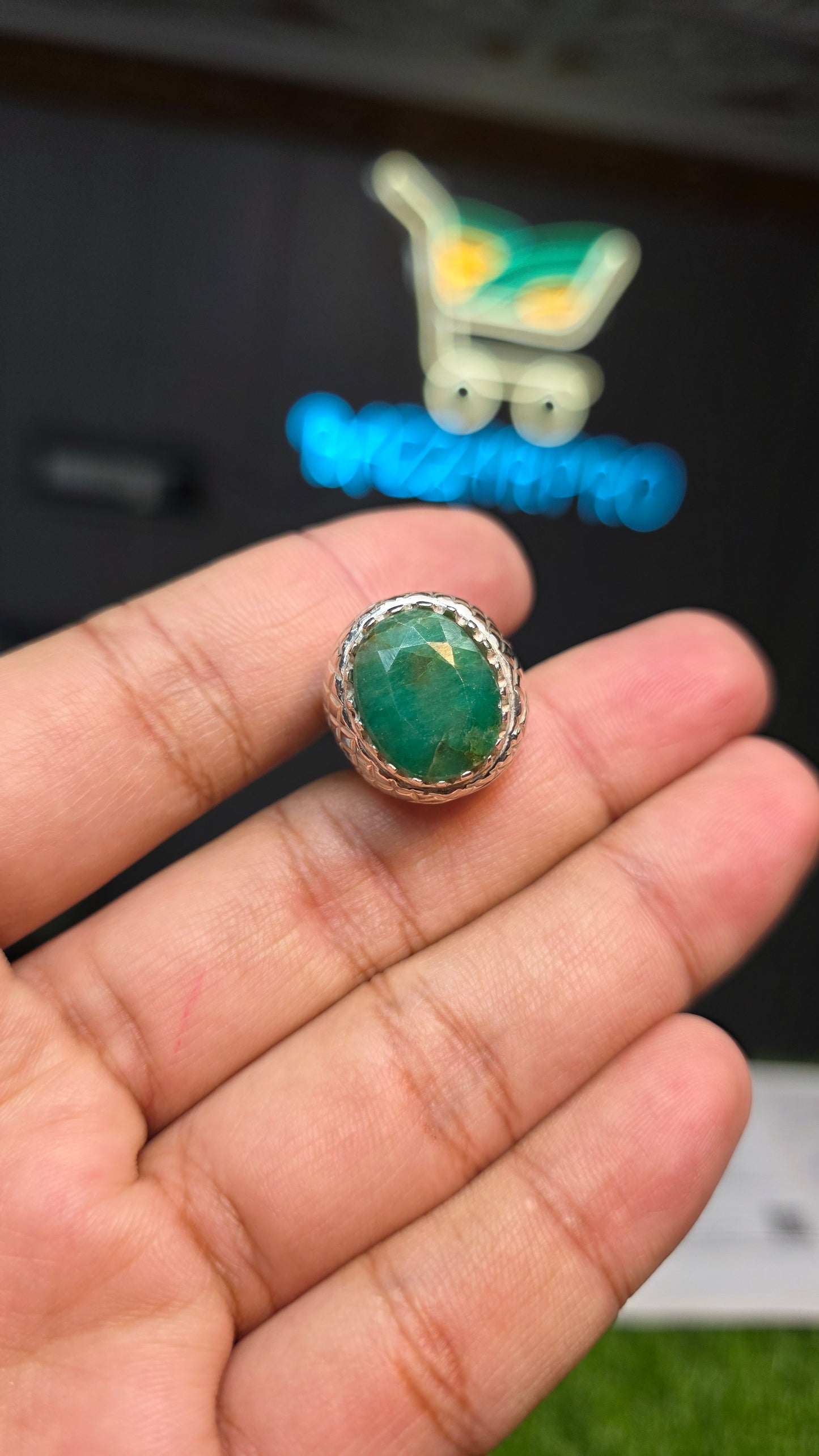Premium Quality Zambia Zamurd Ring