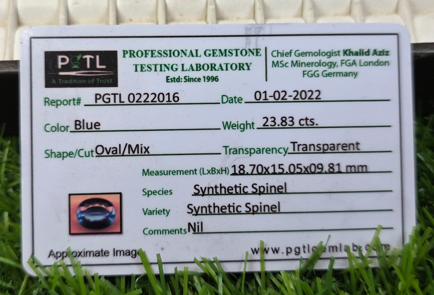Garnet Stone With Lab Certificate