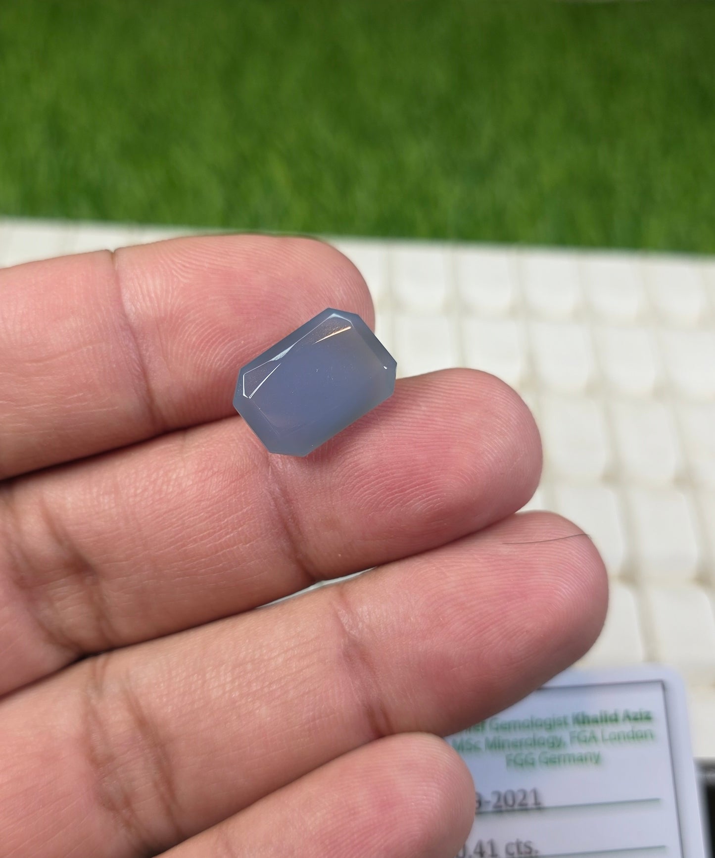 Antique Color Aqeeq Stone With Lab Certificate