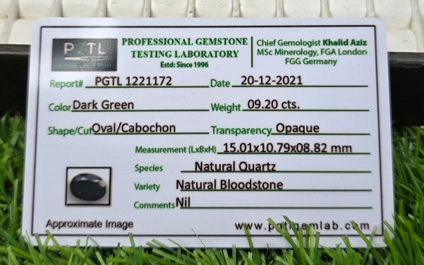 Blood Stone With Lab Certificate