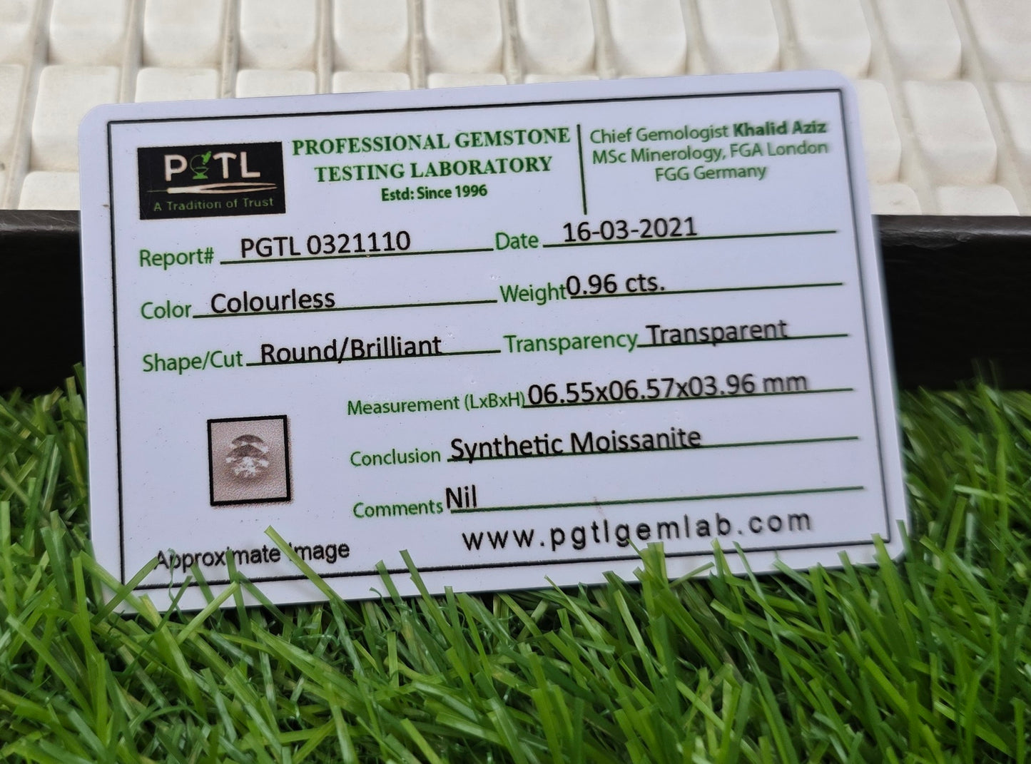 Moissanite Stone With Lab Certificate