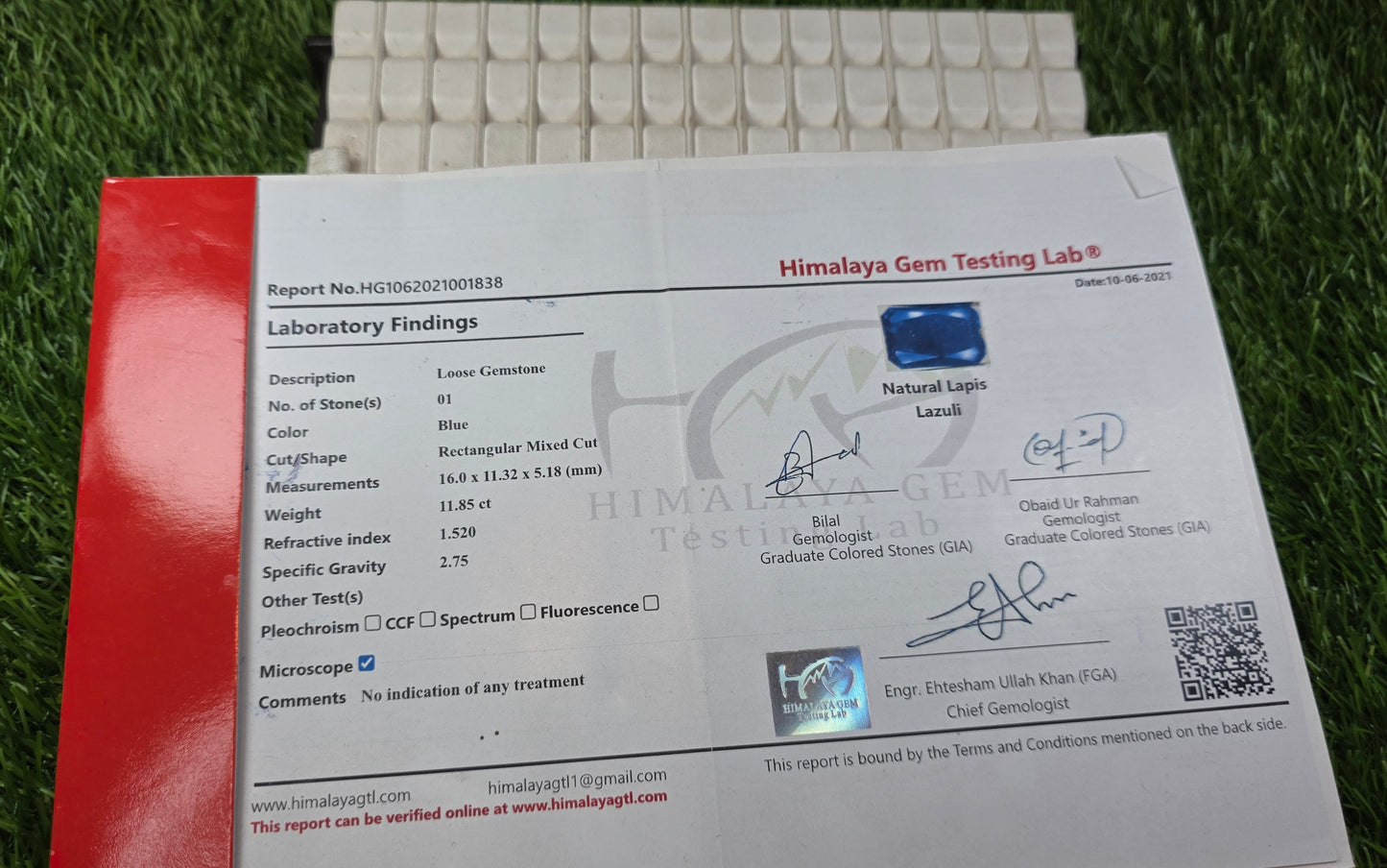 Lajward With Lab Certificate