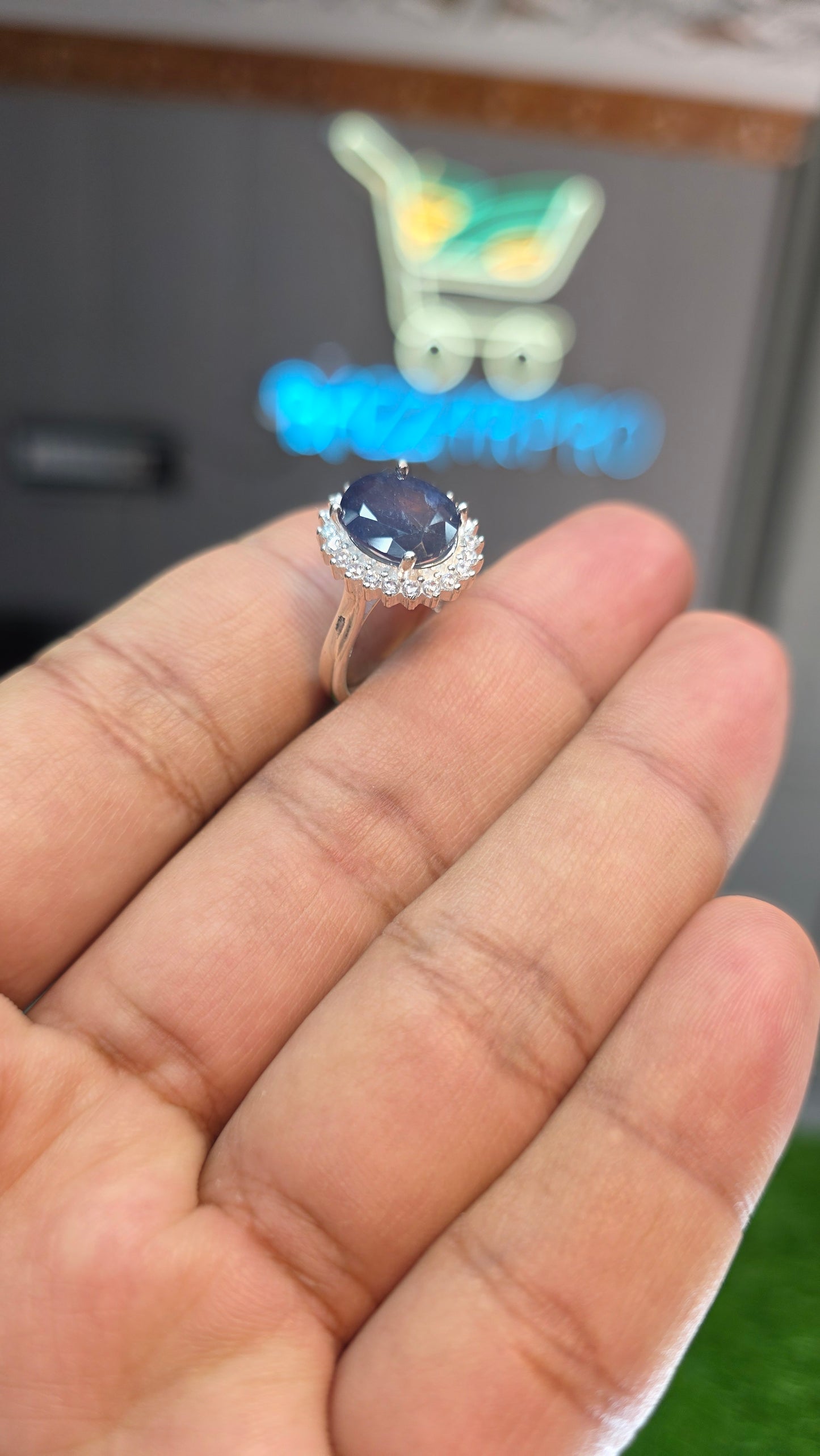 Premium Quality Neelam Ring (Ladies)