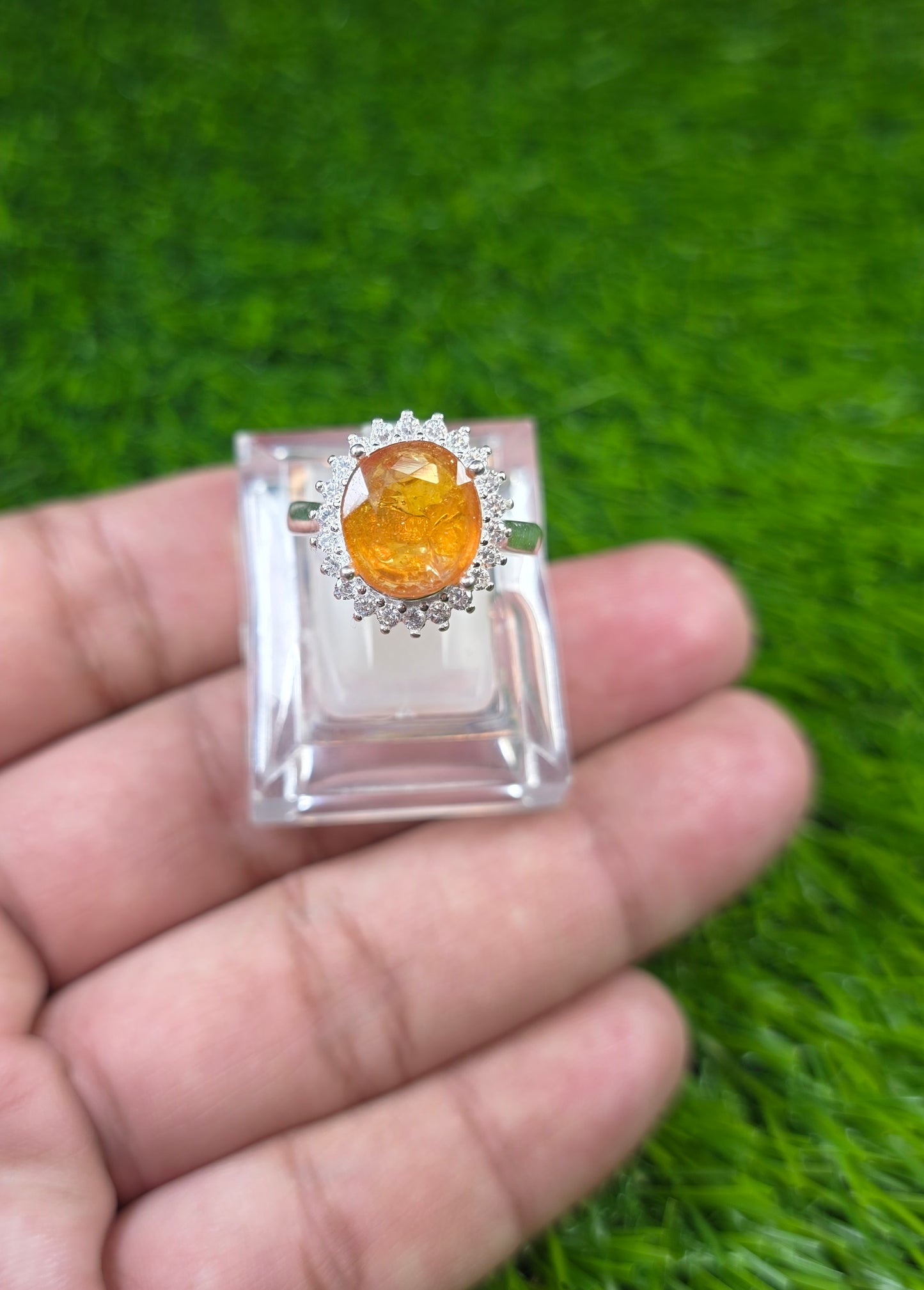 Premium Quality Pukhraj Ring (Ladies)