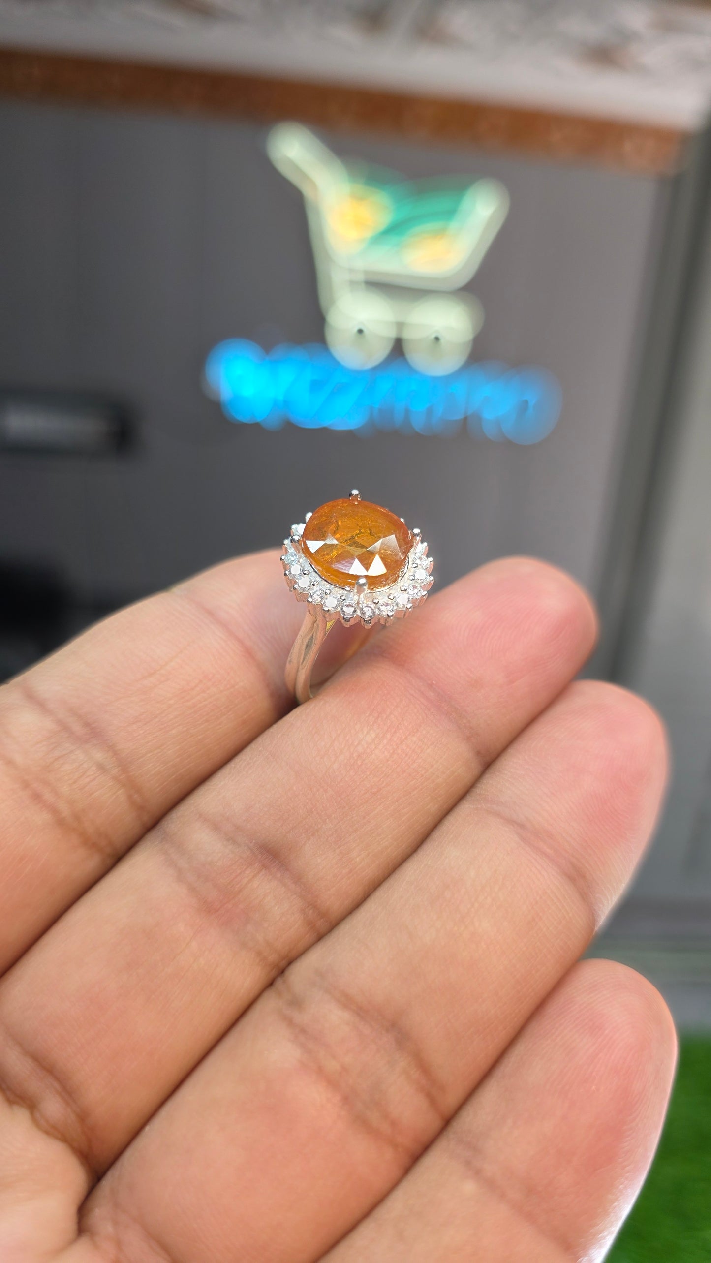 Premium Quality Pukhraj Ring (Ladies)