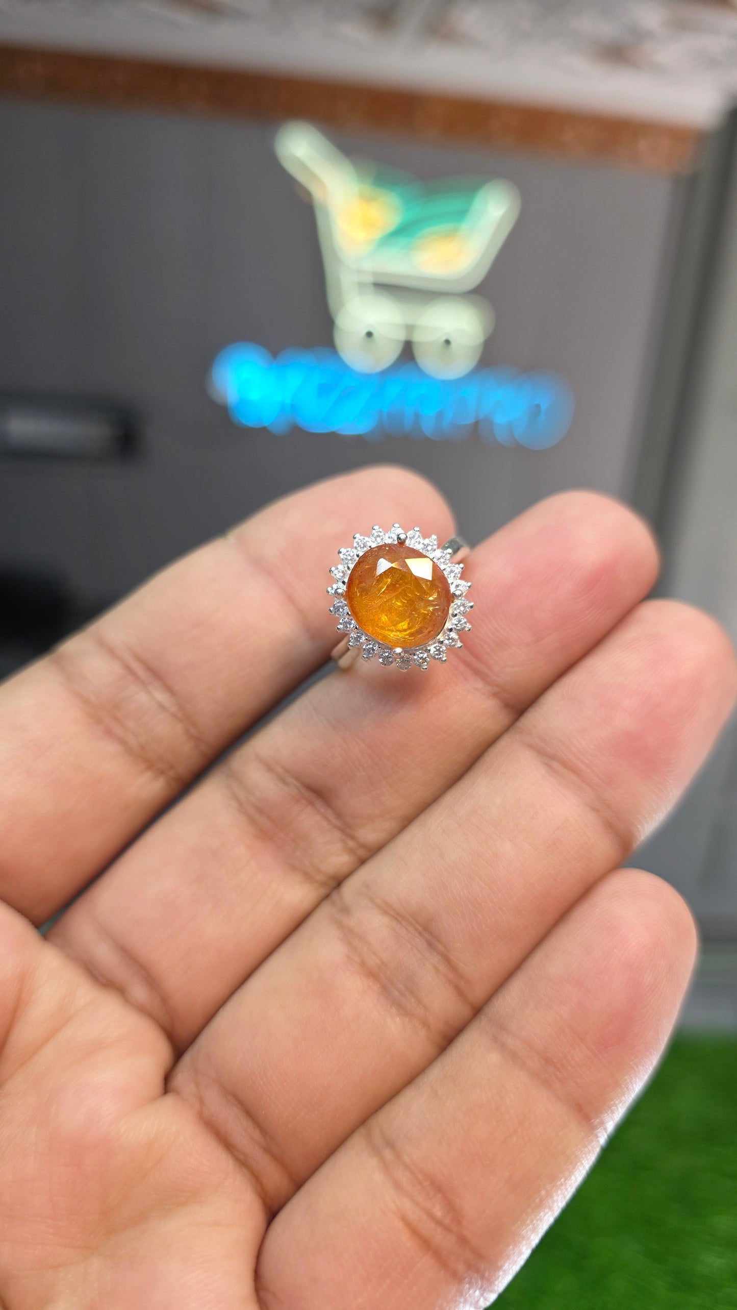 Premium Quality Pukhraj Ring (Ladies)