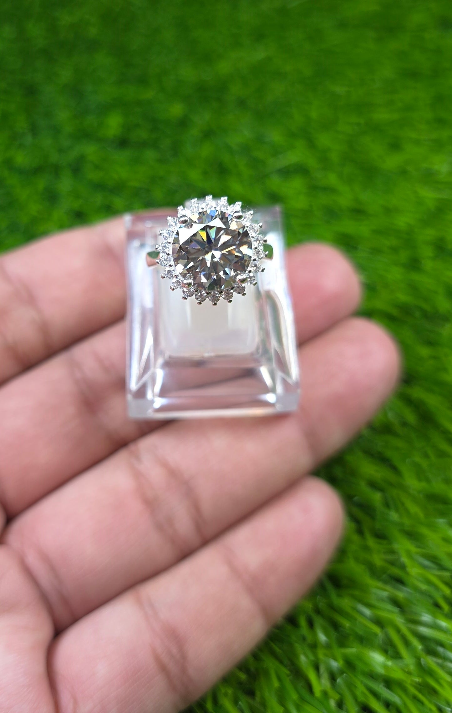 Premium Quality White Moissanite Ring (Ladies)