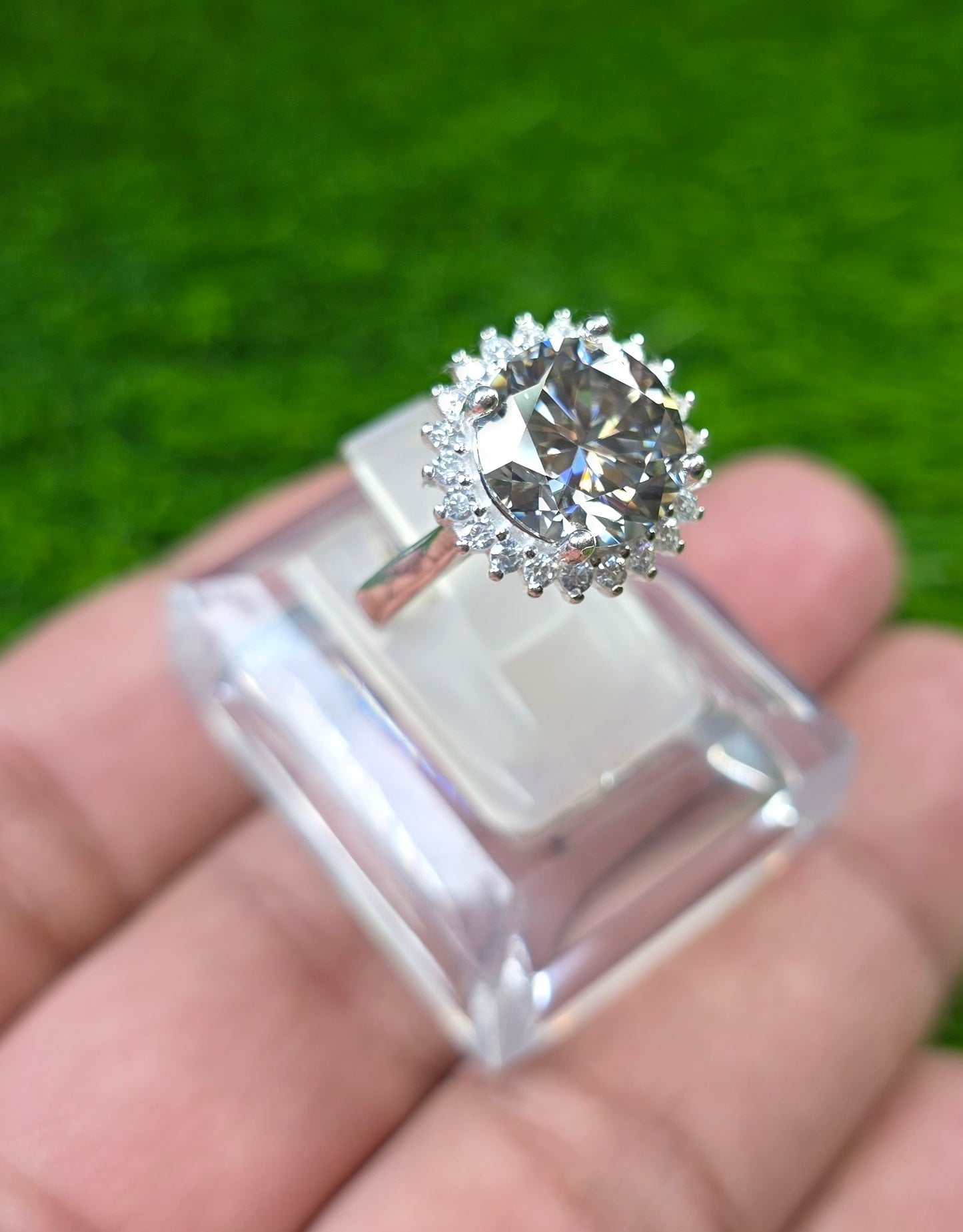 Premium Quality White Moissanite Ring (Ladies)