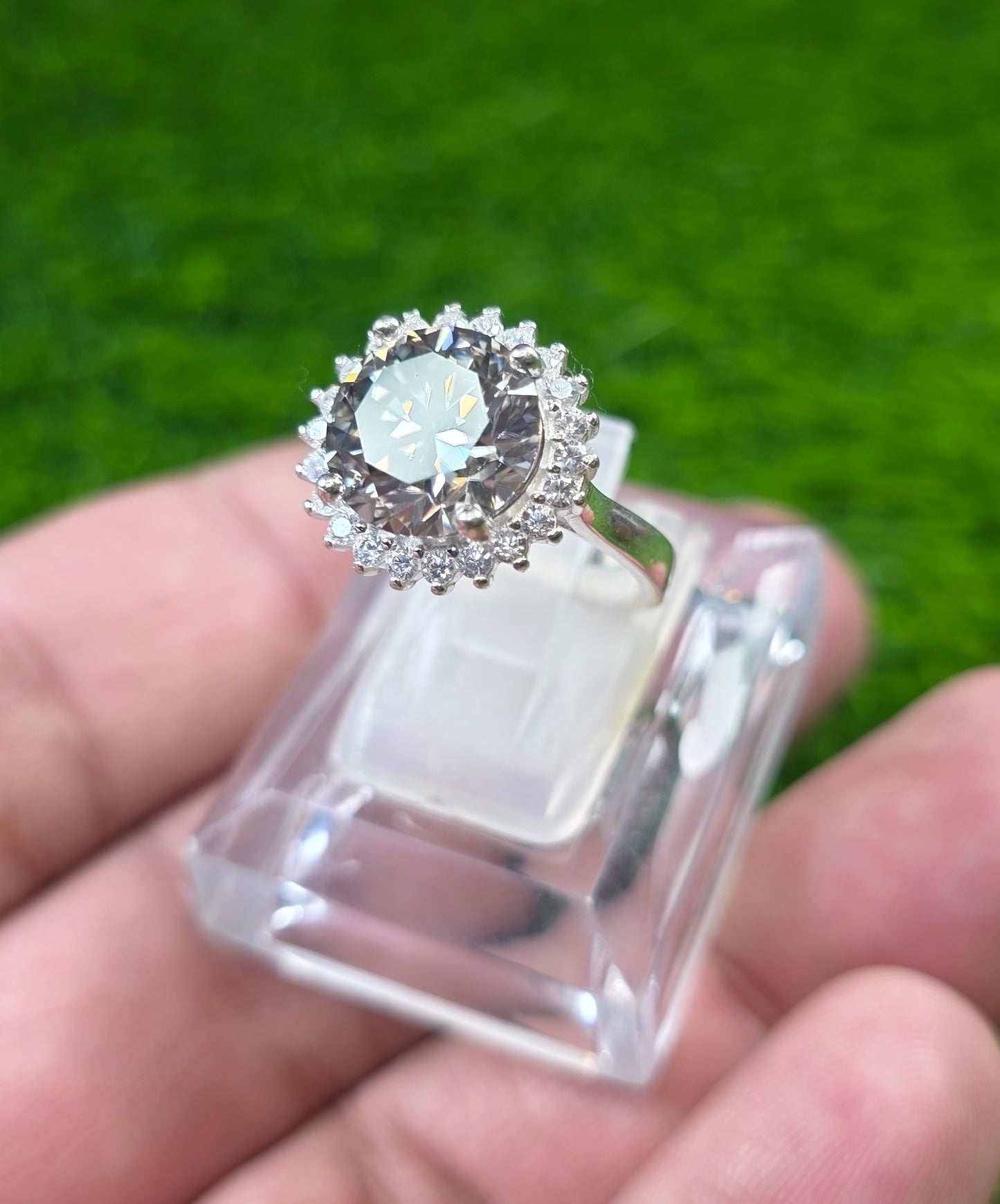 Premium Quality White Moissanite Ring (Ladies)