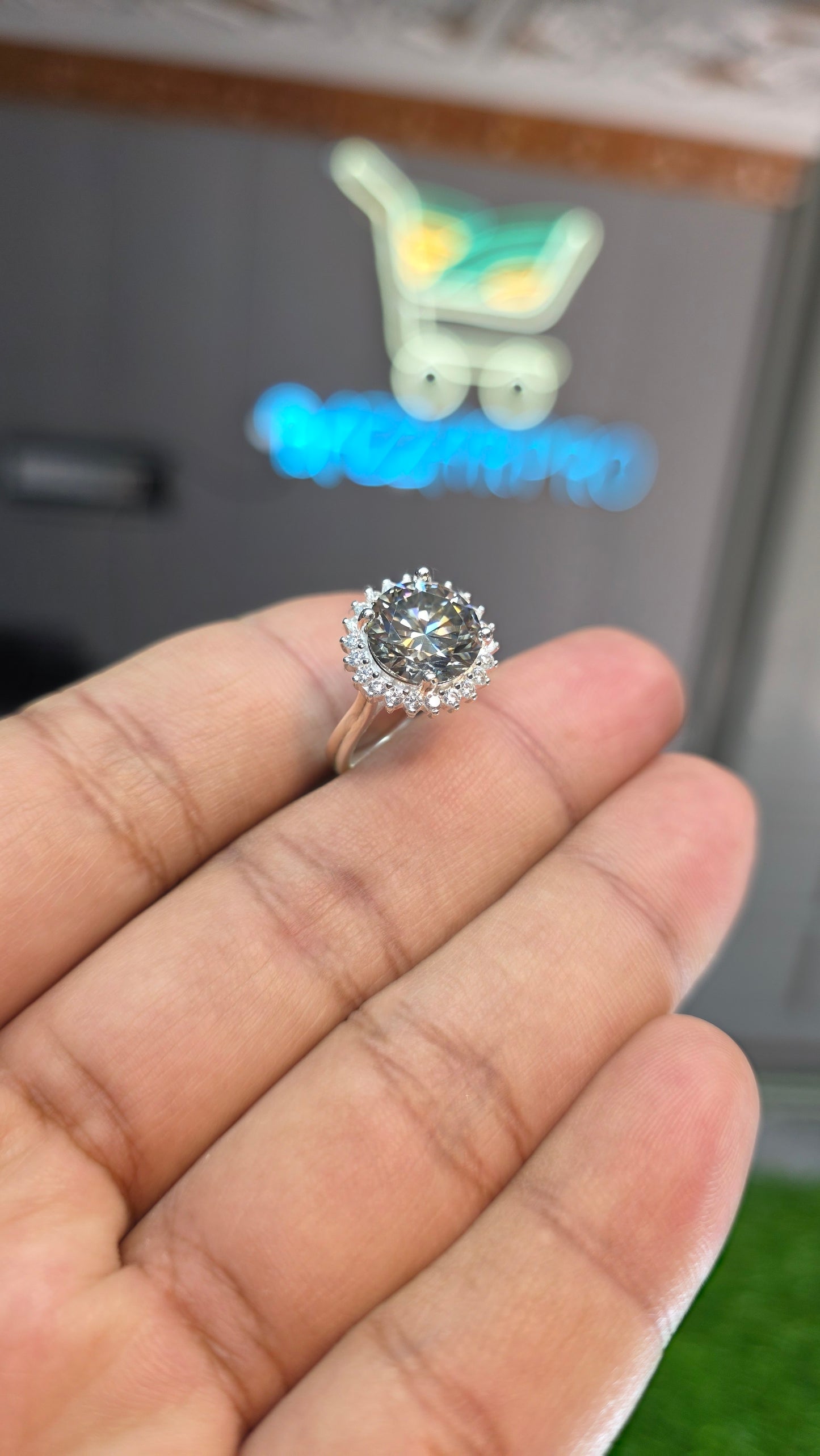 Premium Quality White Moissanite Ring (Ladies)
