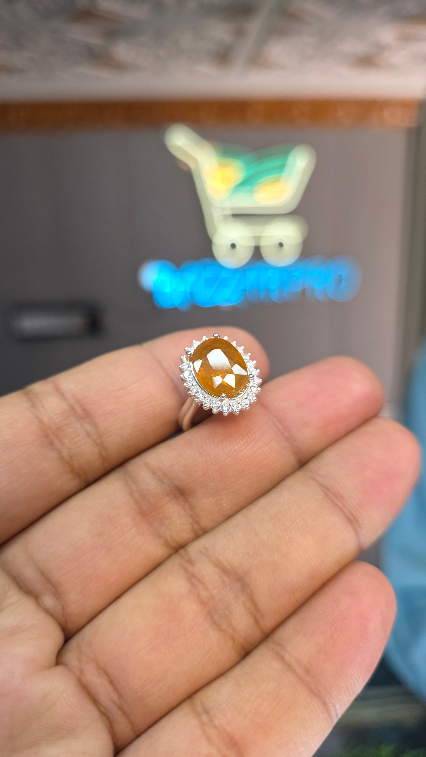 Premium Quality Pukhraj Ring (Ladies)