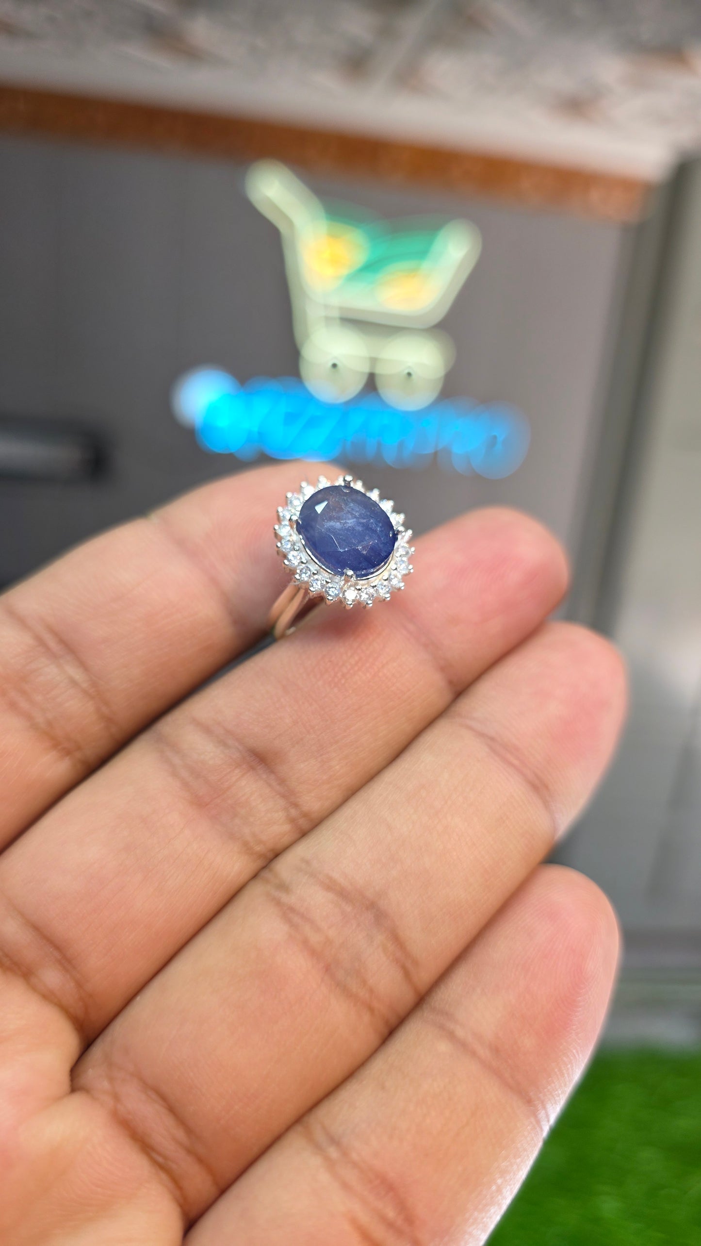 Premium Quality Neelam Ring (Ladies)