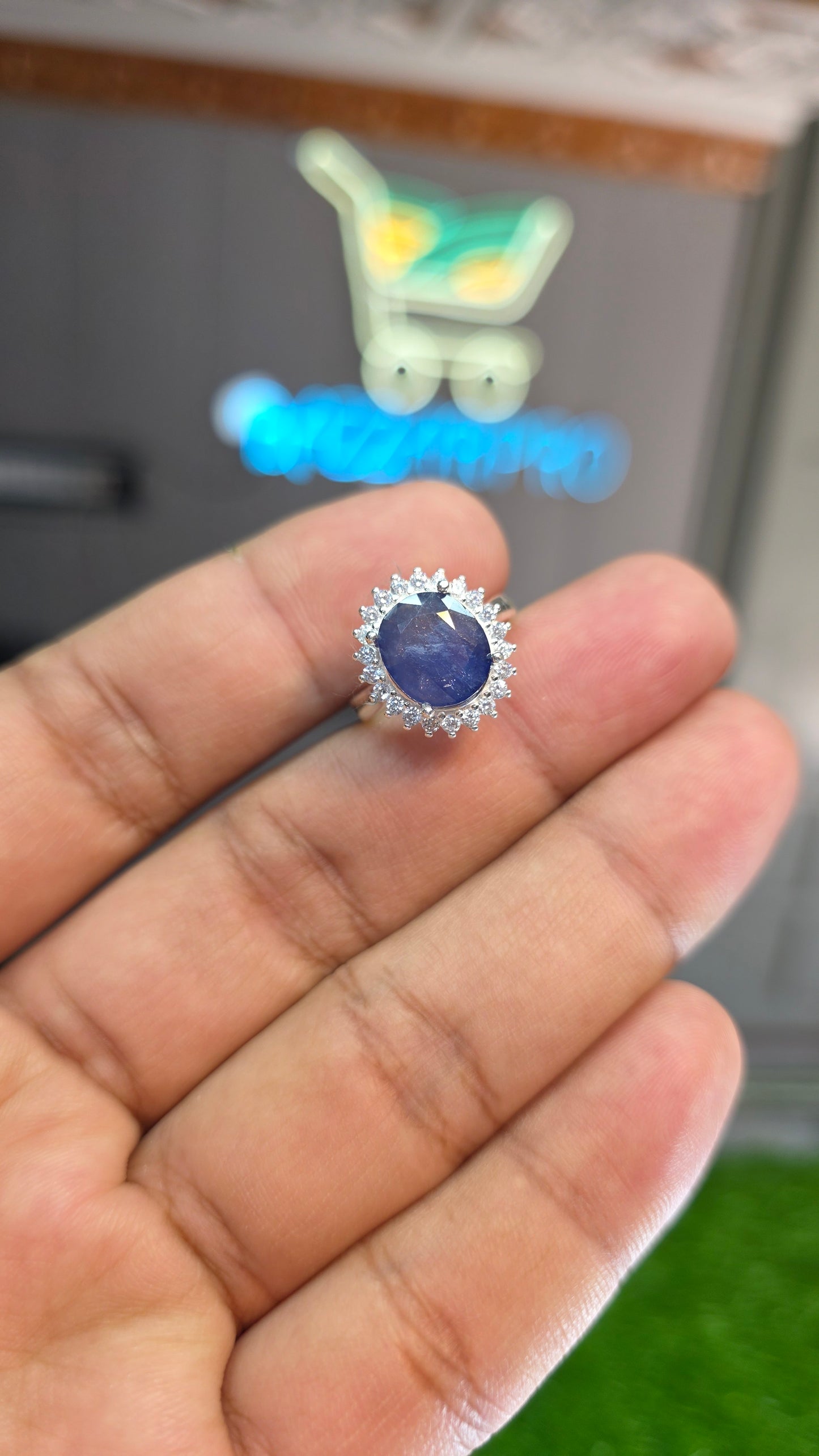 Premium Quality Neelam Ring (Ladies)