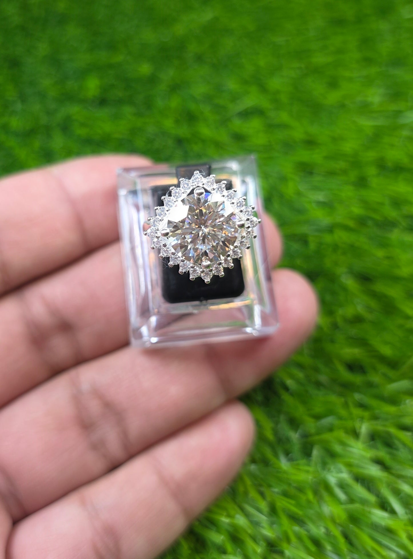 Premium Quality White Moissanite Ring (Ladies)