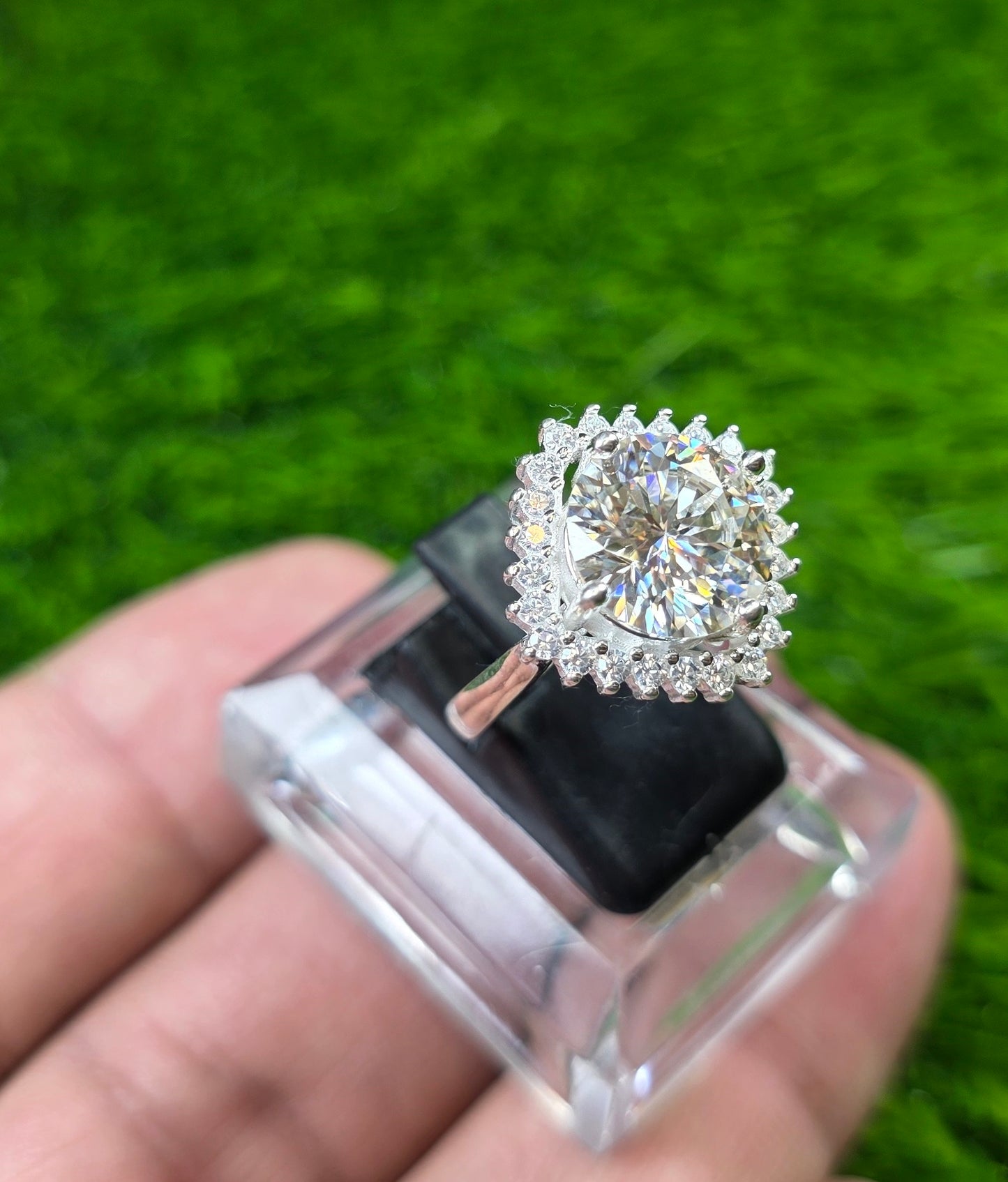 Premium Quality White Moissanite Ring (Ladies)