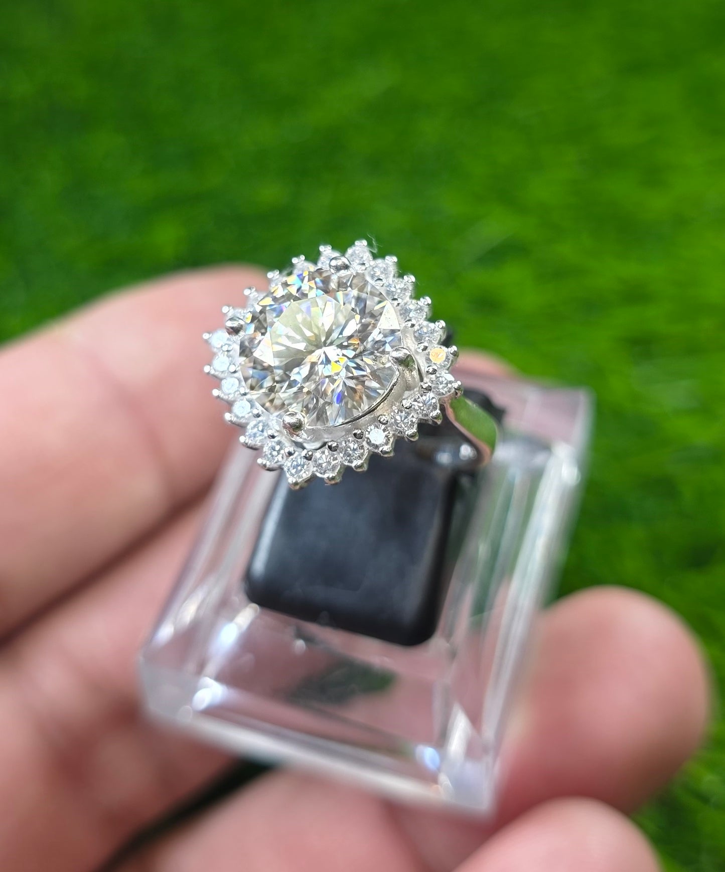 Premium Quality White Moissanite Ring (Ladies)