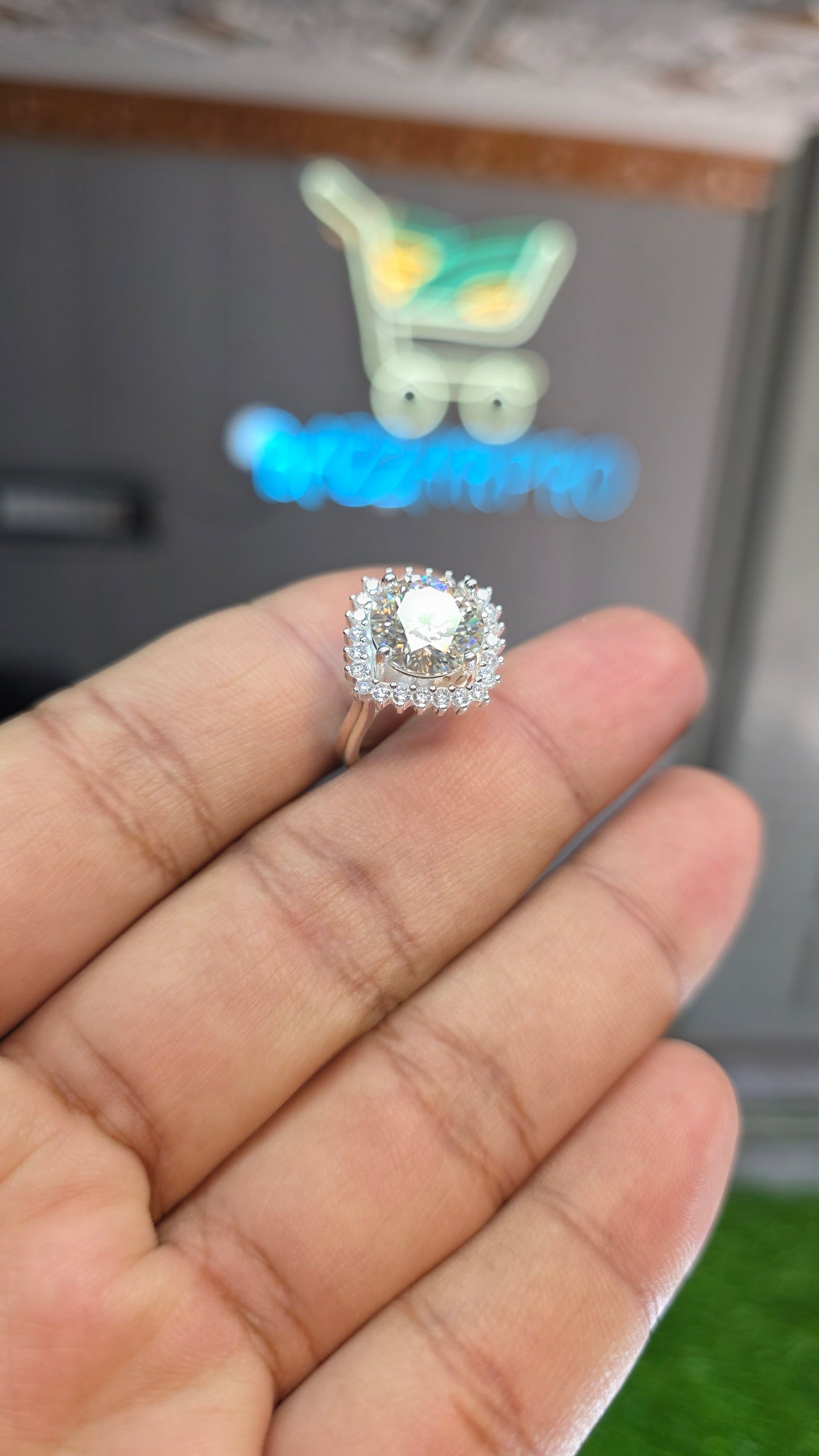 Premium Quality White Moissanite Ring (Ladies)