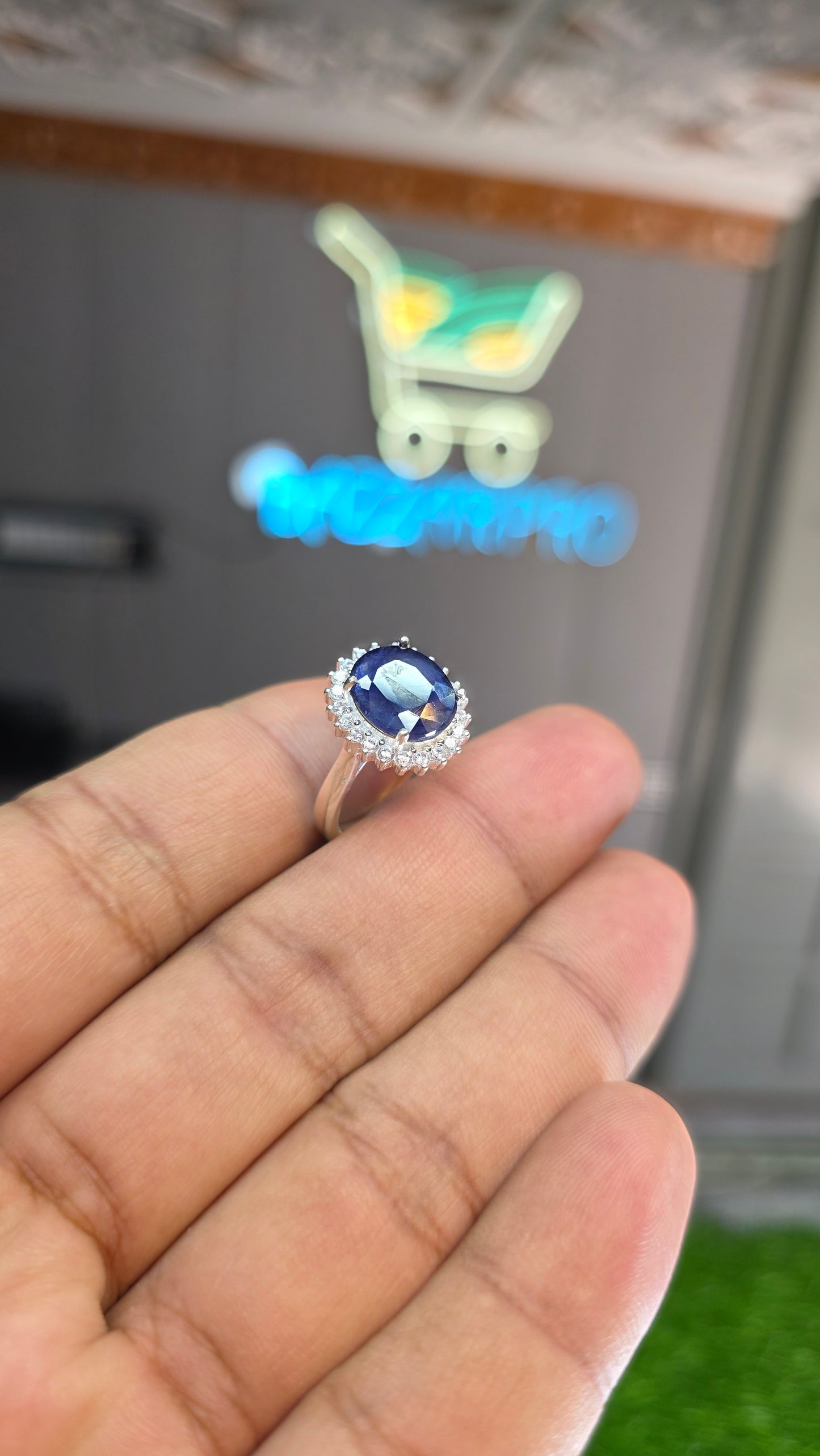 Premium Quality Neelam Ring (Ladies)