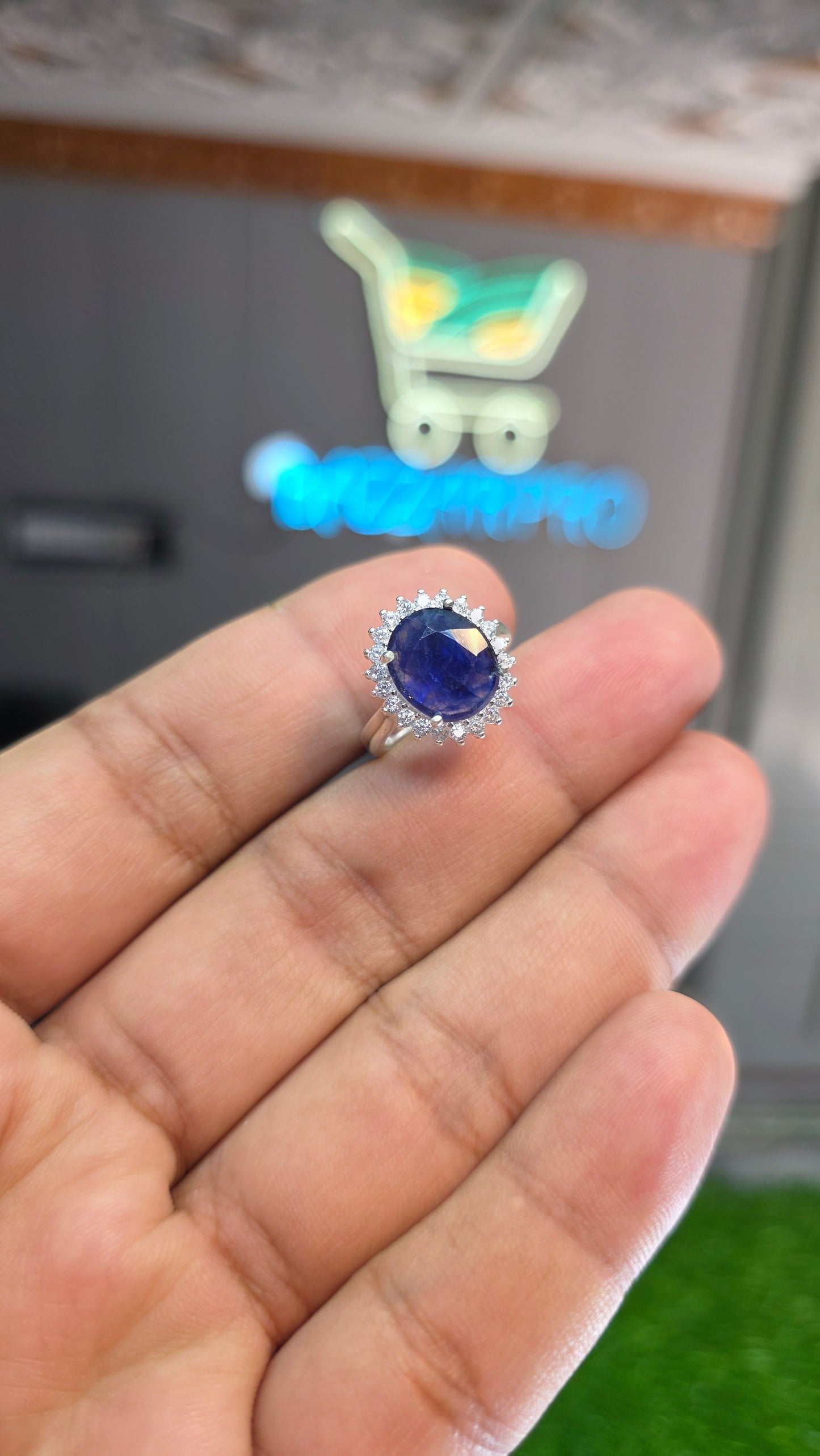 Premium Quality Neelam Ring (Ladies)