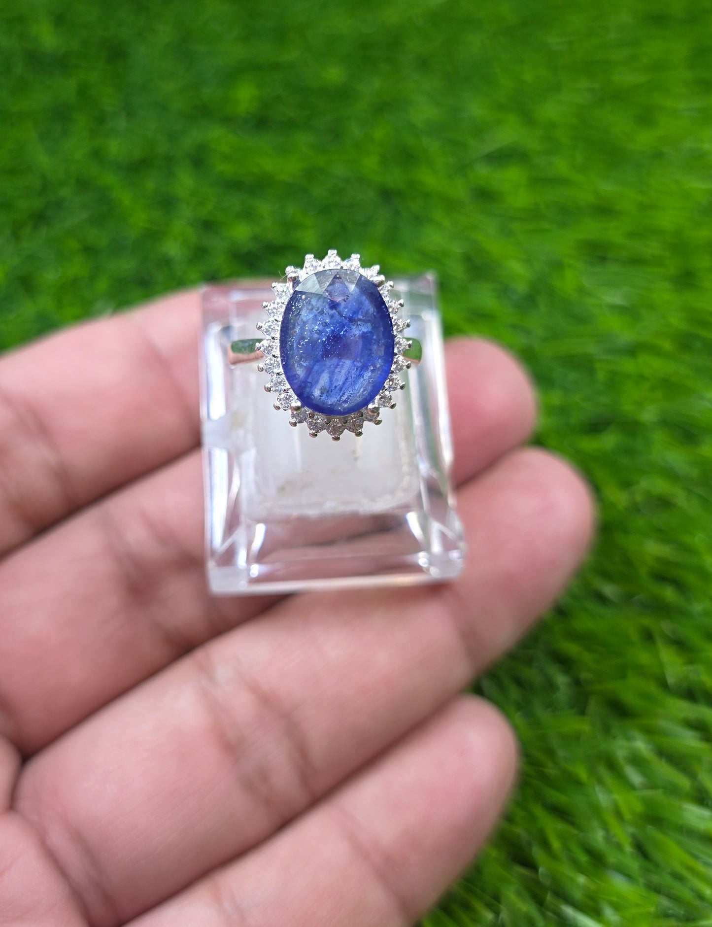 Premium Quality Neelam Ring (Ladies)