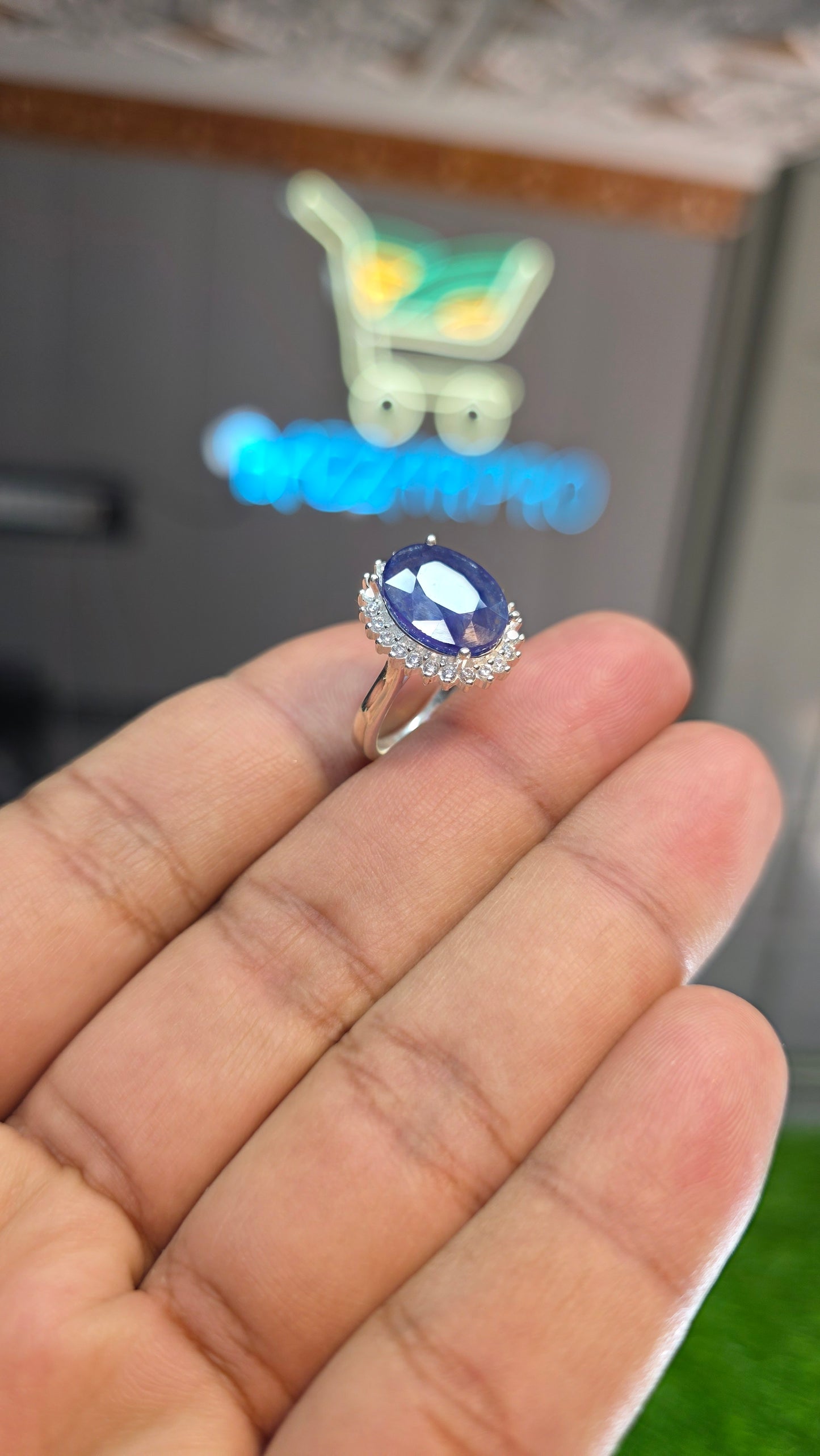 Premium Quality Neelam Ring (Ladies)