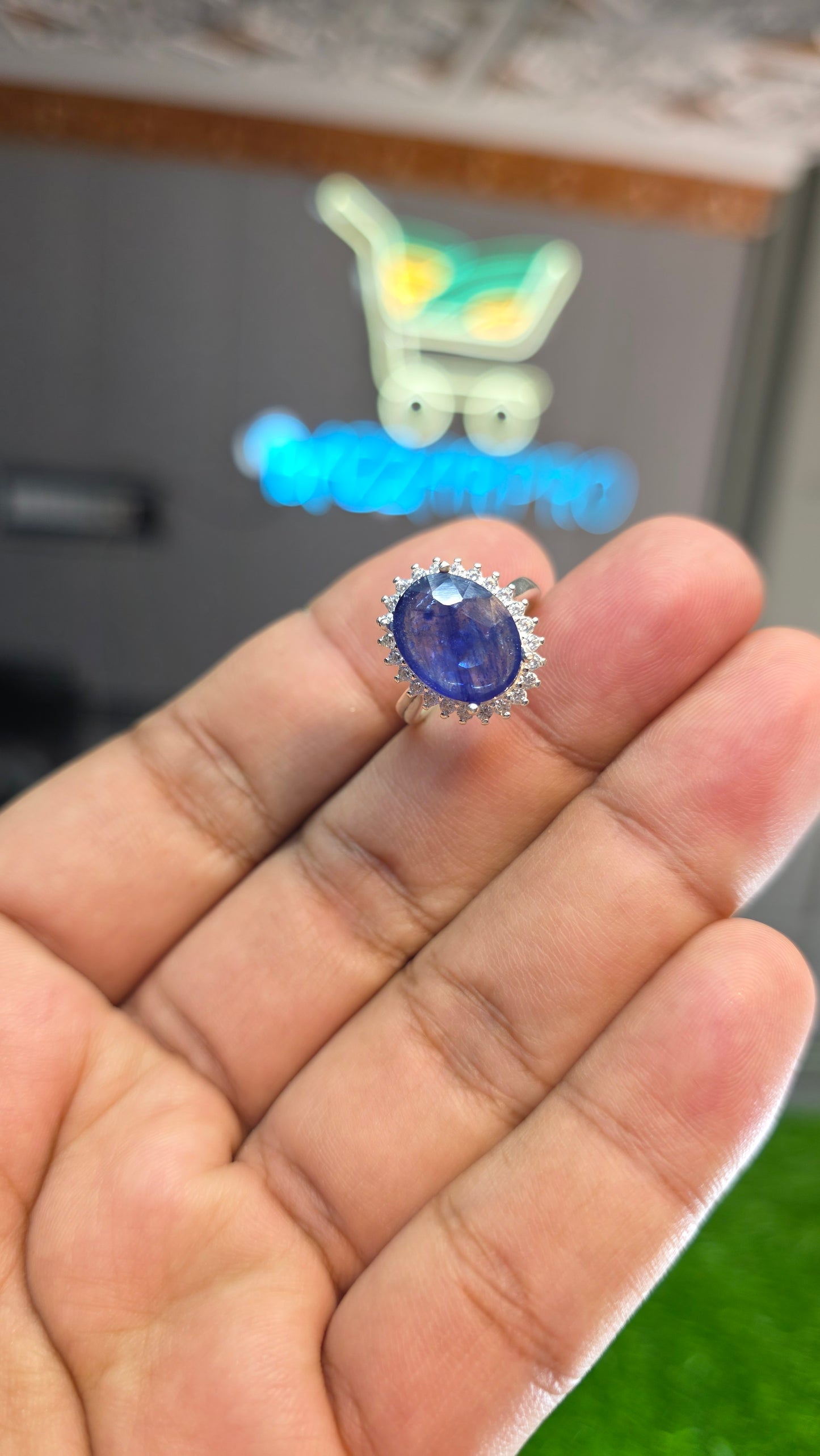 Premium Quality Neelam Ring (Ladies)