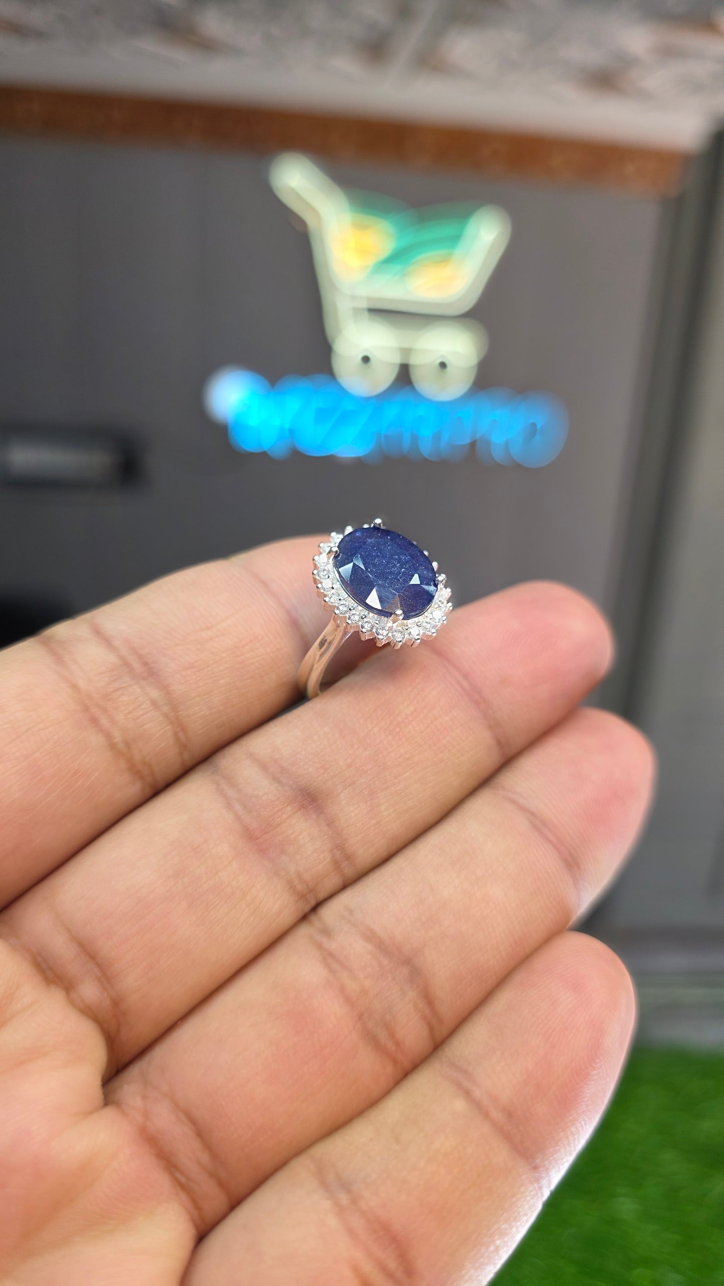 Premium Quality Neelam Ring (Ladies)