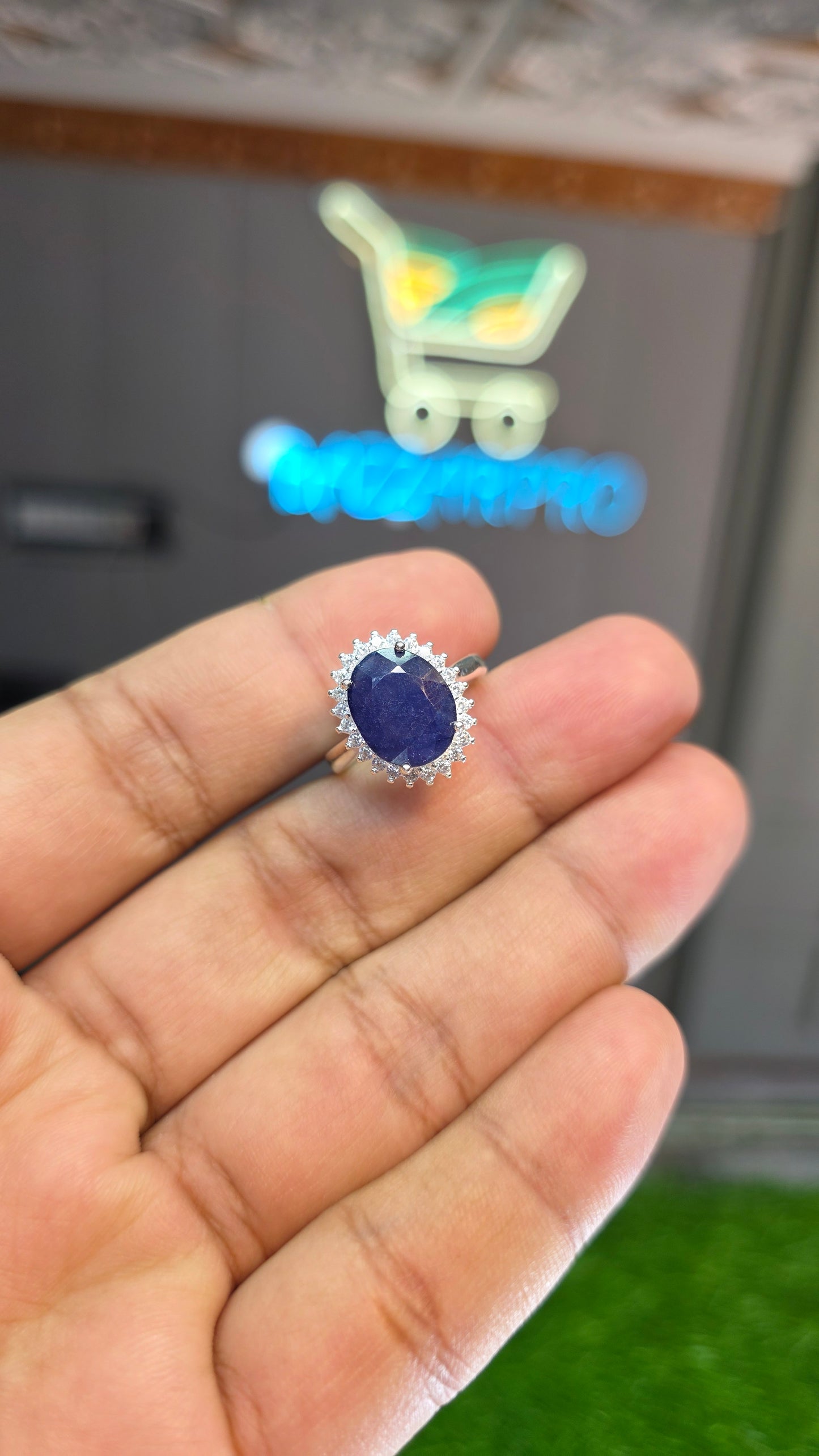 Premium Quality Neelam Ring (Ladies)