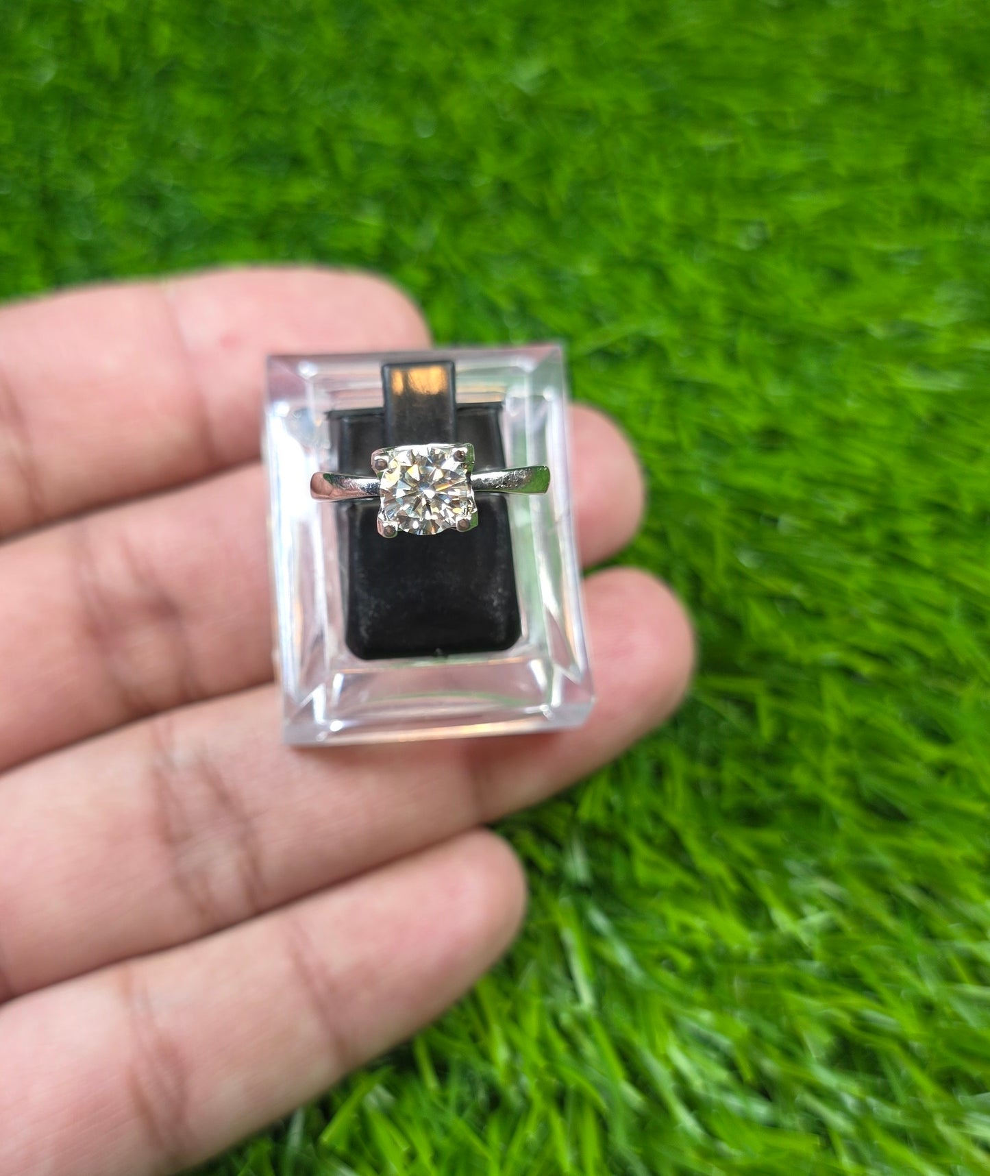 Premium Quality Couple White Moissanite Ring