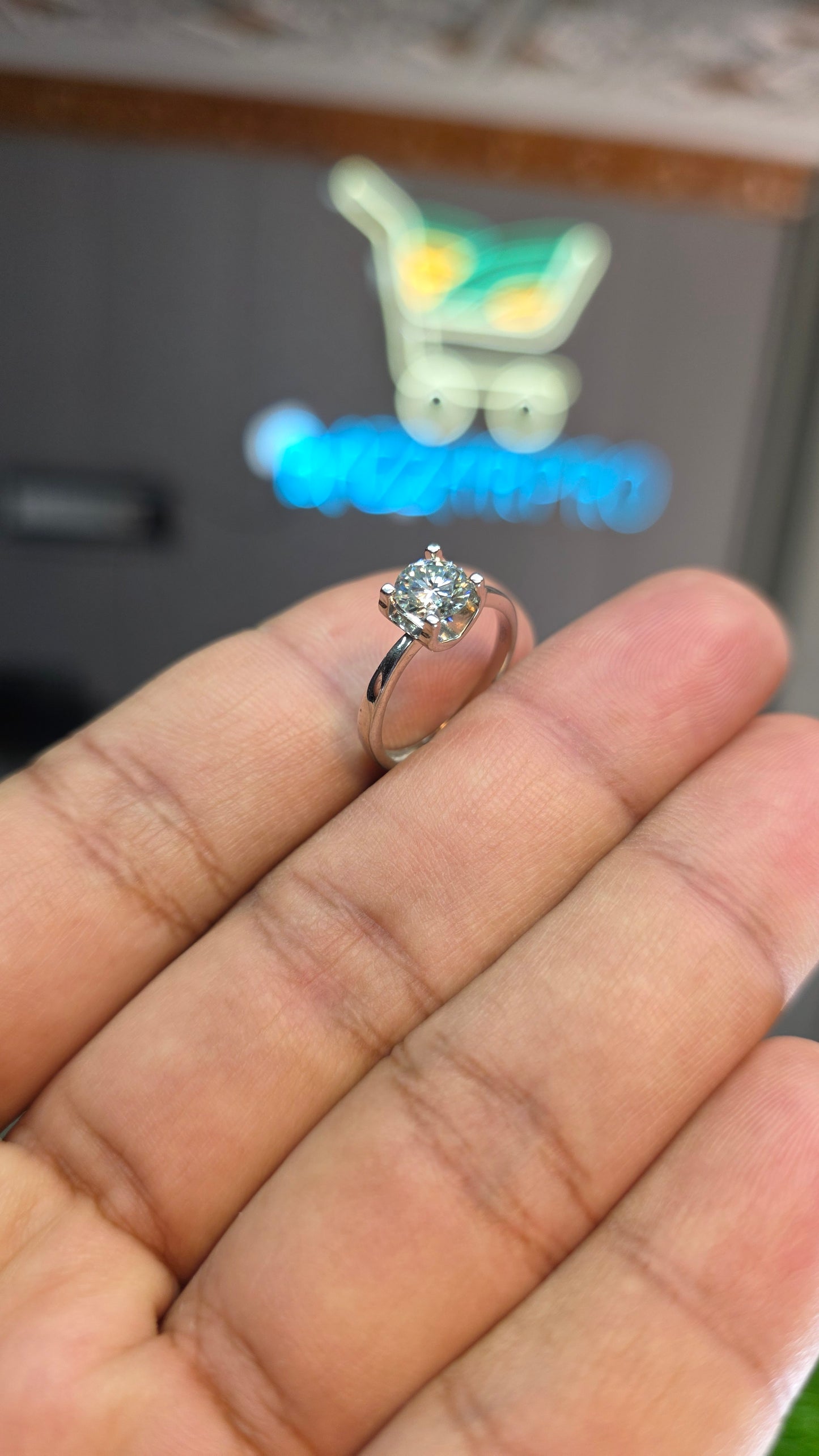 Premium Quality Couple White Moissanite Ring
