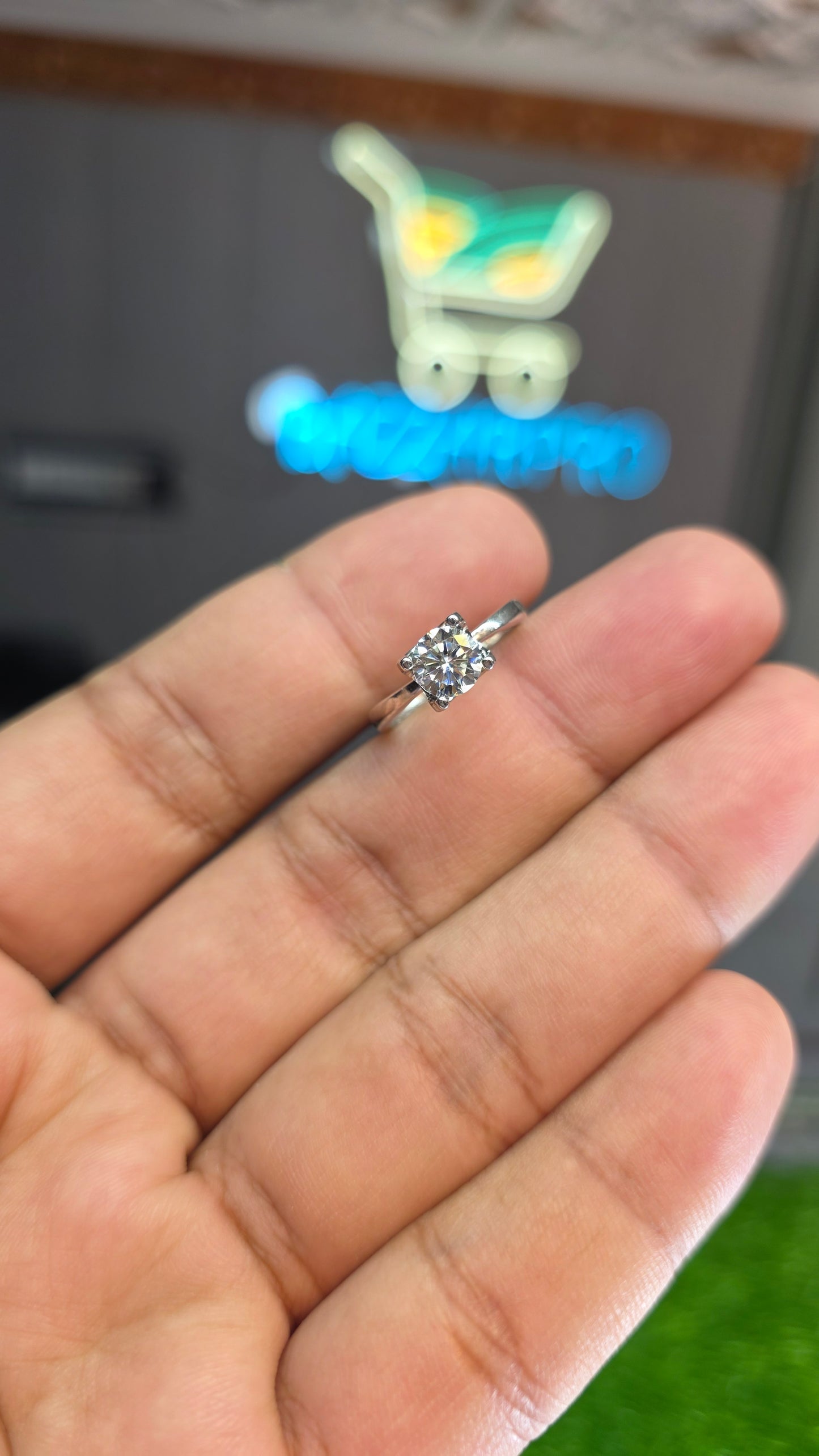 Premium Quality Couple White Moissanite Ring
