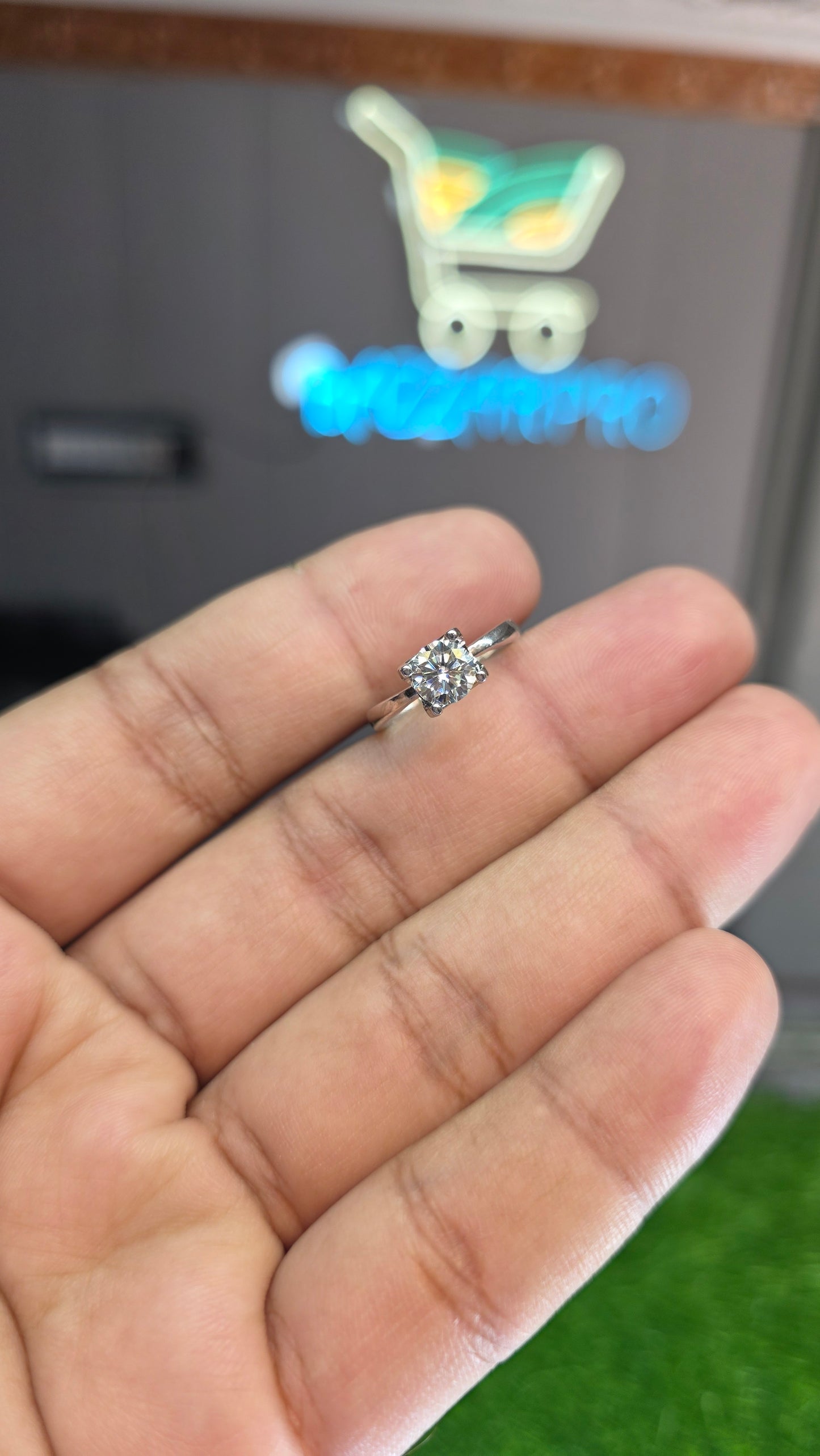 Premium Quality Couple White Moissanite Ring
