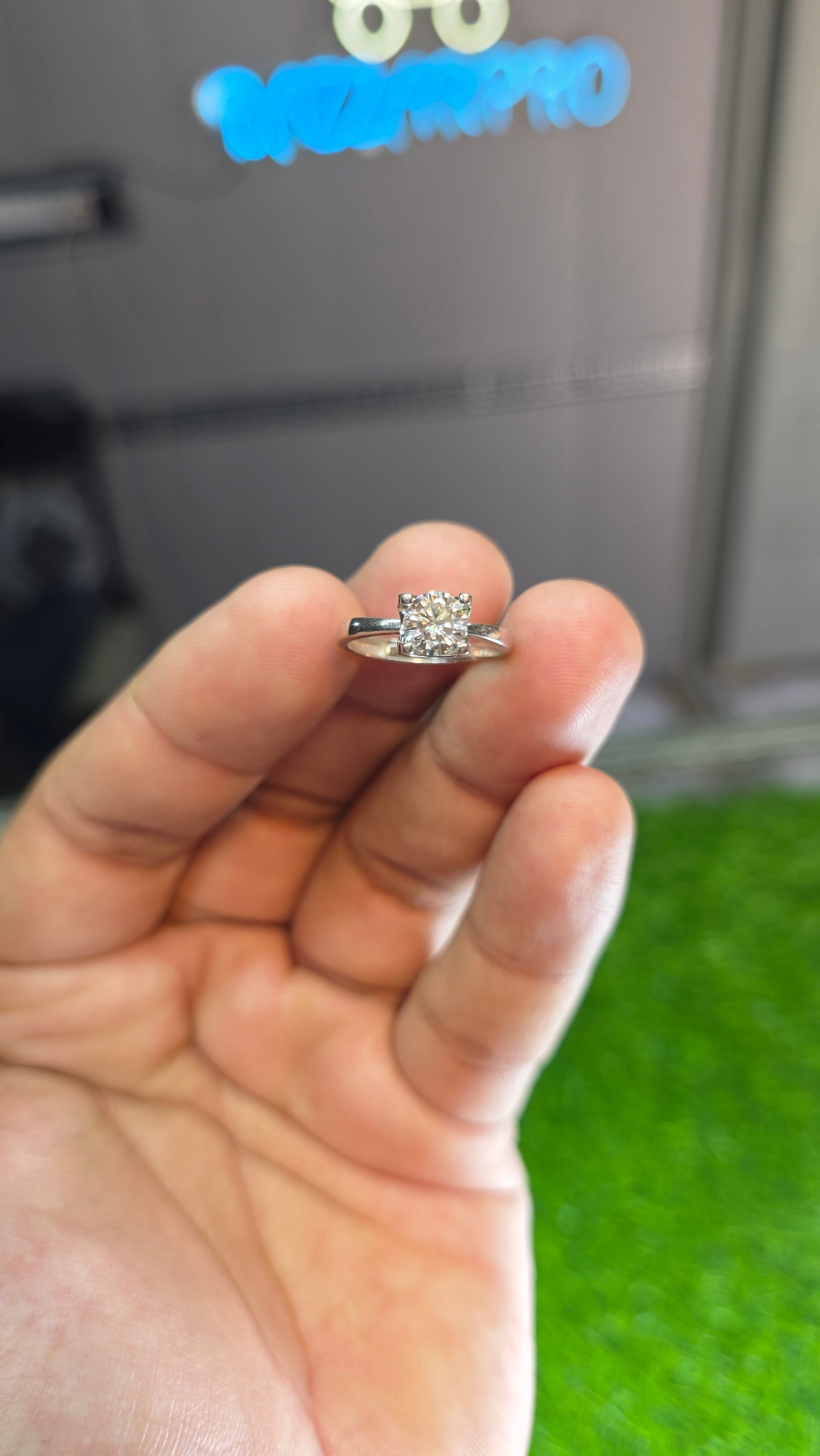 Premium Quality Couple White Moissanite Ring