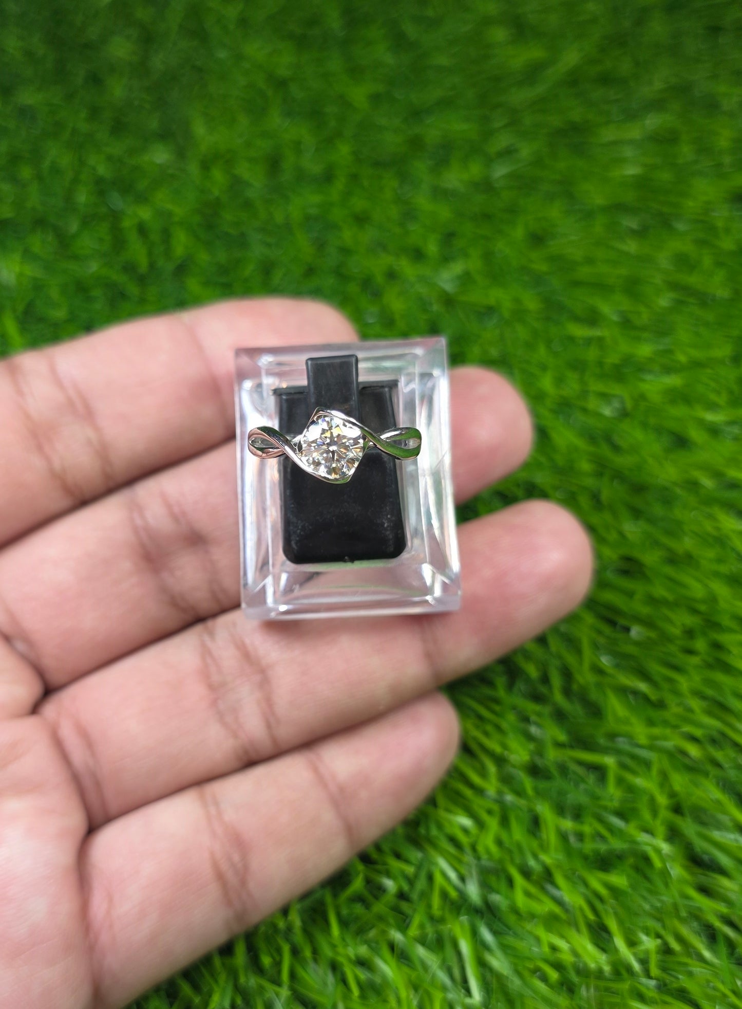 Premium Quality White Moissanite Ring (Ladies)