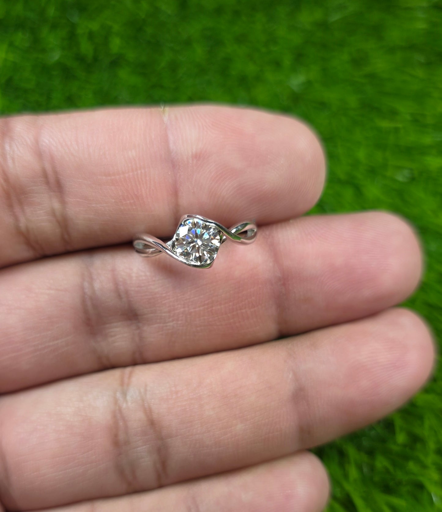 Premium Quality White Moissanite Ring (Ladies)