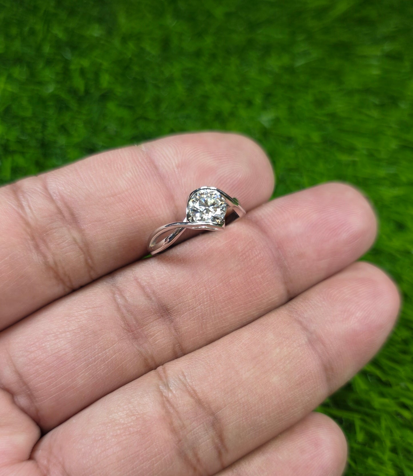Premium Quality White Moissanite Ring (Ladies)