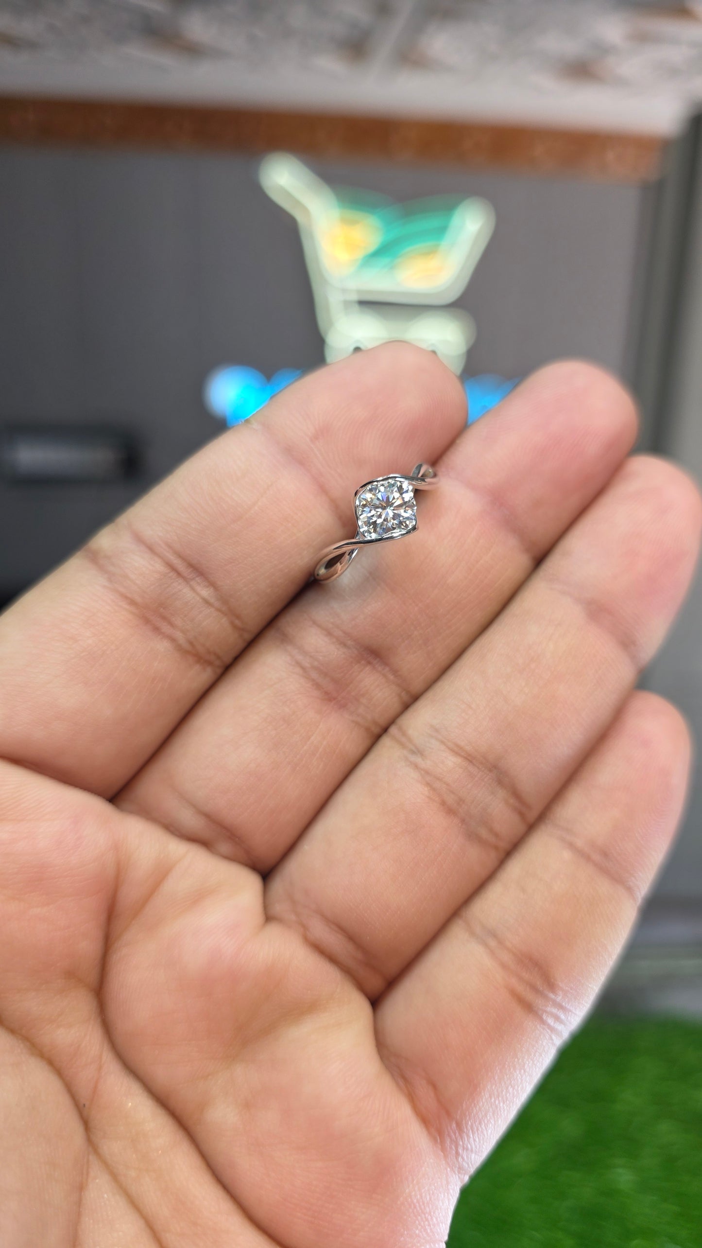 Premium Quality White Moissanite Ring (Ladies)