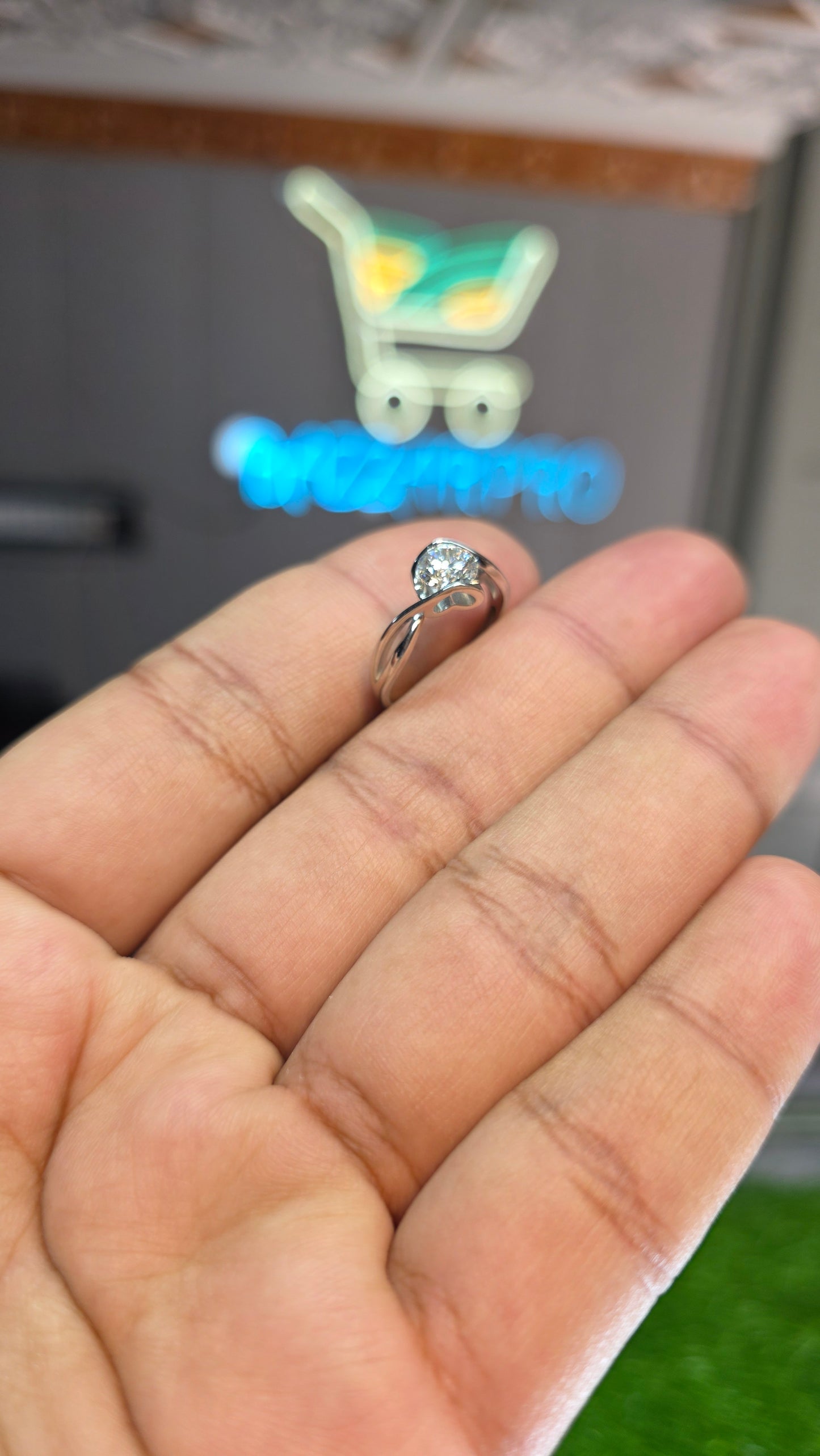Premium Quality White Moissanite Ring (Ladies)