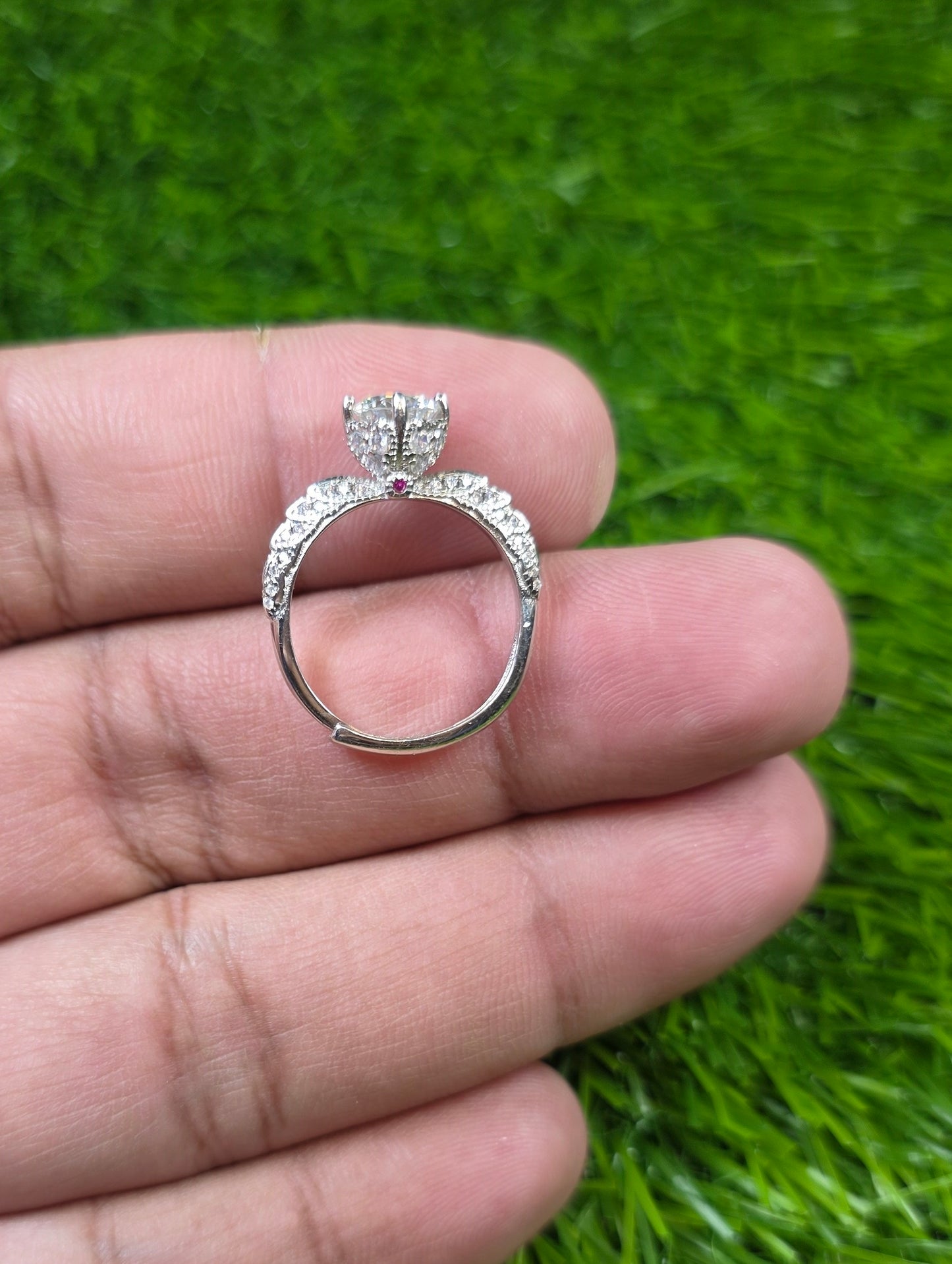 Premium Quality White Moissanite Ring (Ladies)