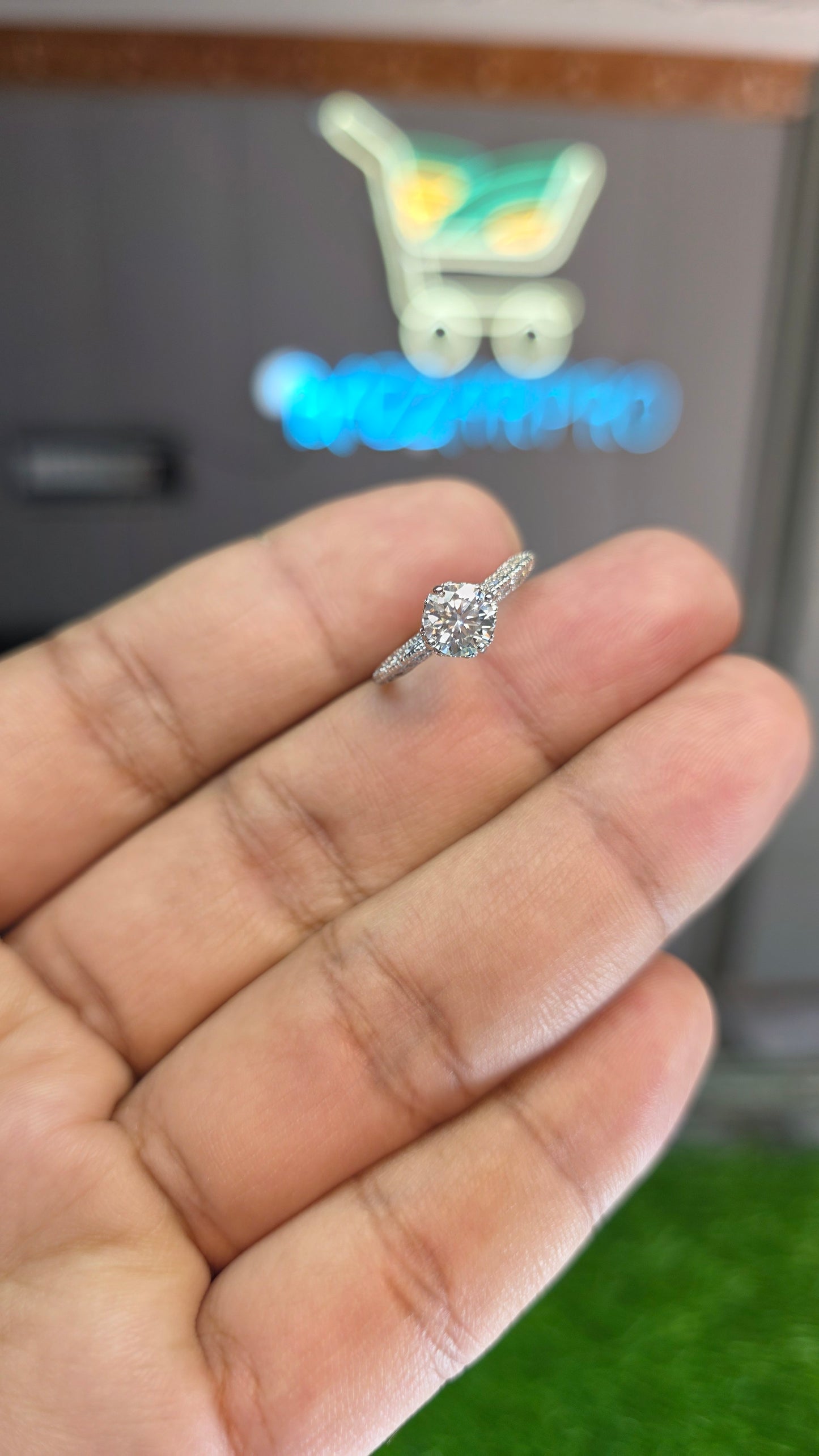 Premium Quality White Moissanite Ring (Ladies)
