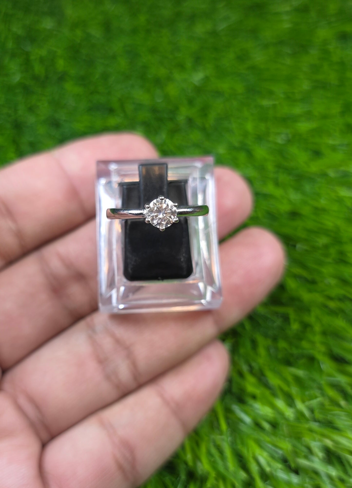 Premium Quality White Moissanite Ring (Ladies)