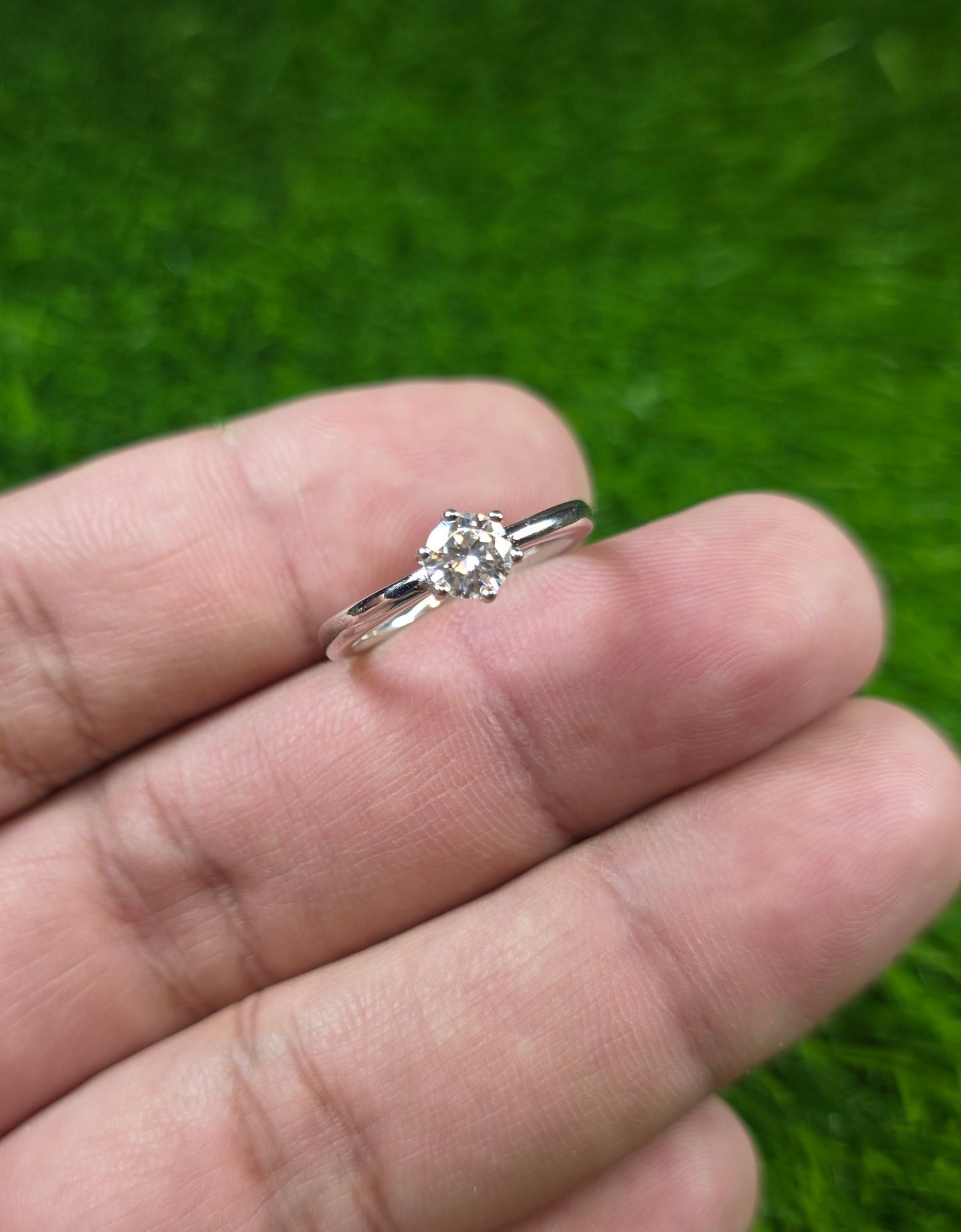 Premium Quality White Moissanite Ring (Ladies)