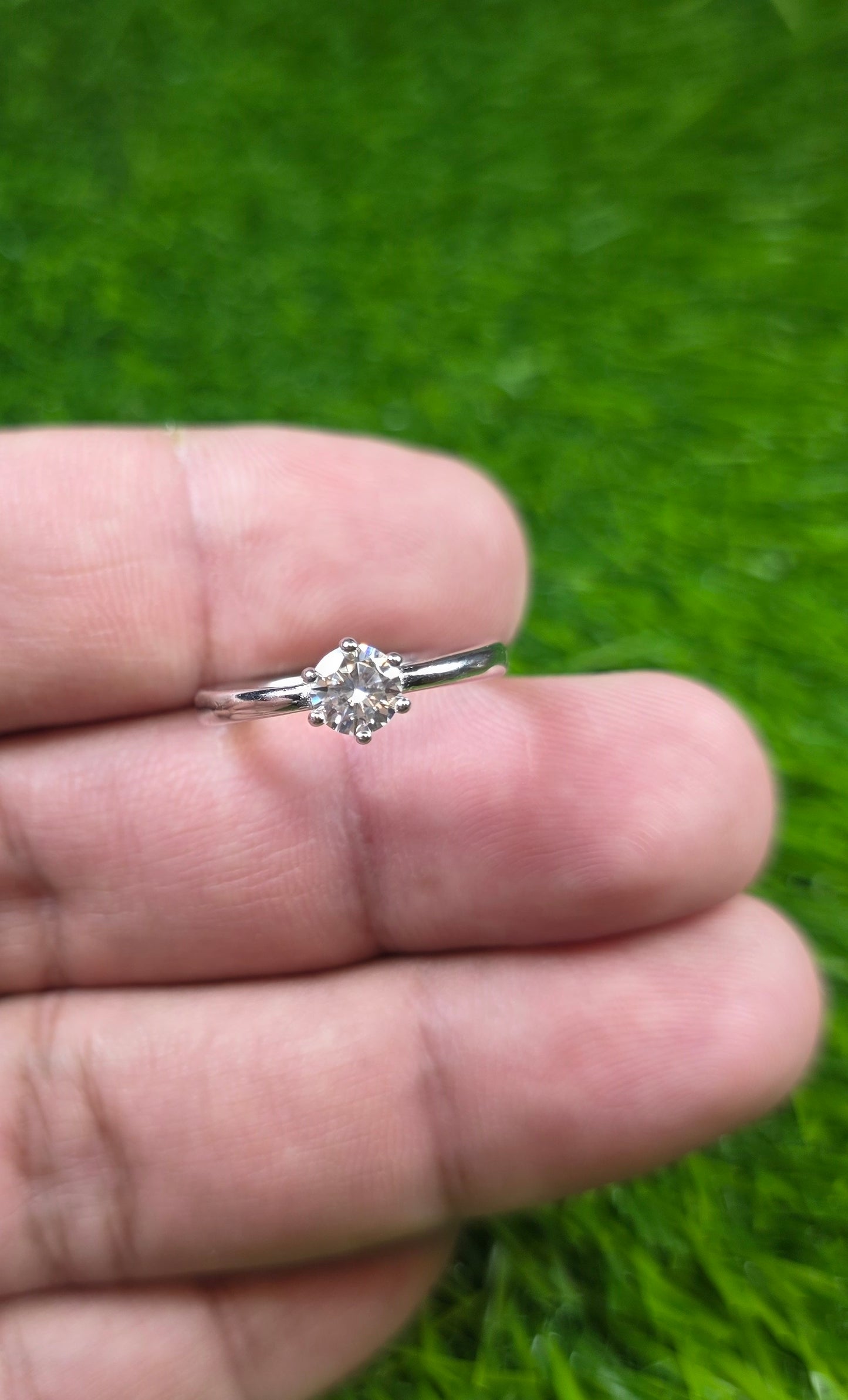 Premium Quality White Moissanite Ring (Ladies)