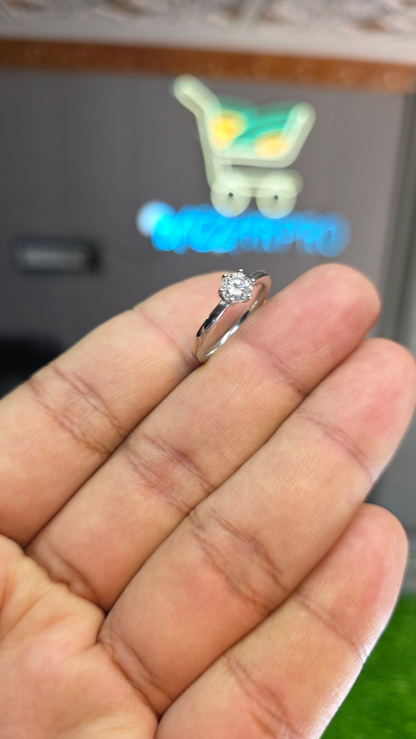 Premium Quality White Moissanite Ring (Ladies)
