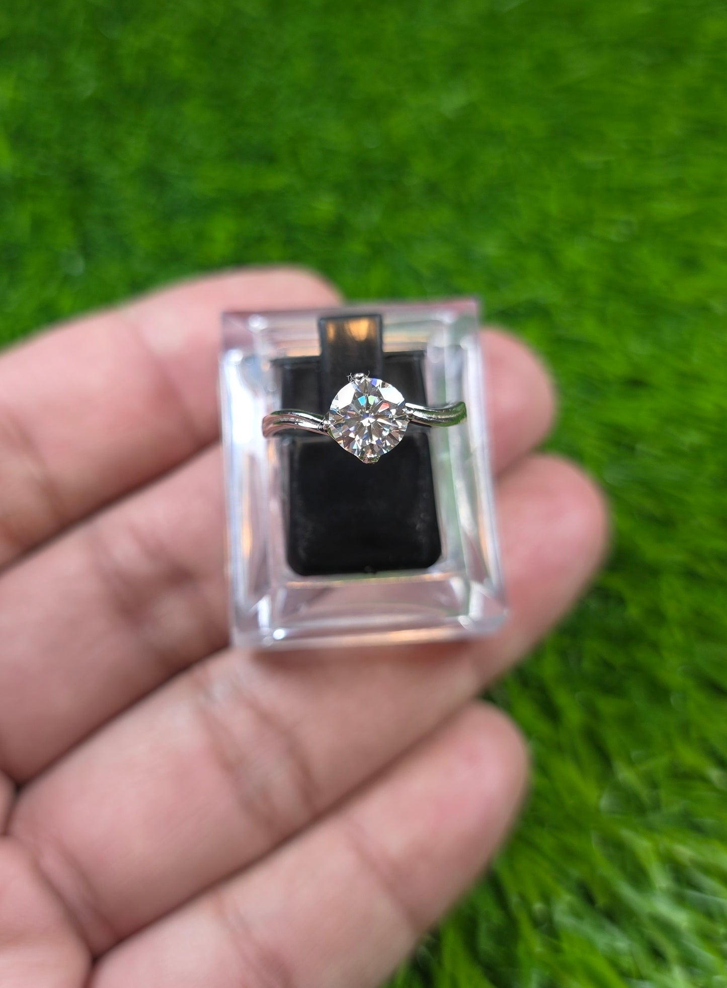 Premium Quality White Moissanite Ring (Ladies)