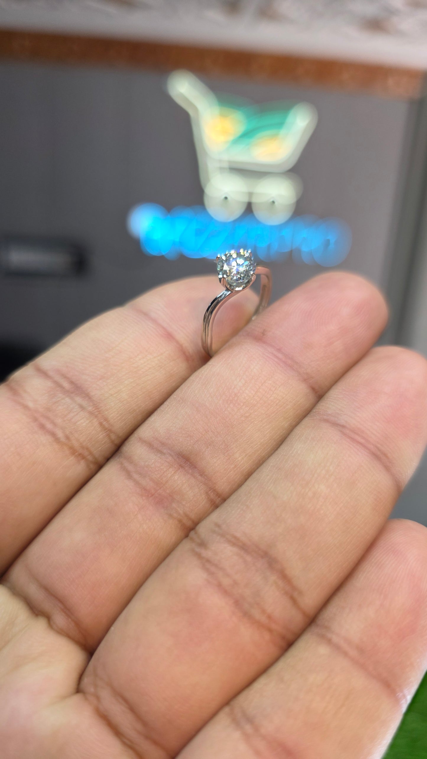Premium Quality White Moissanite Ring (Ladies)