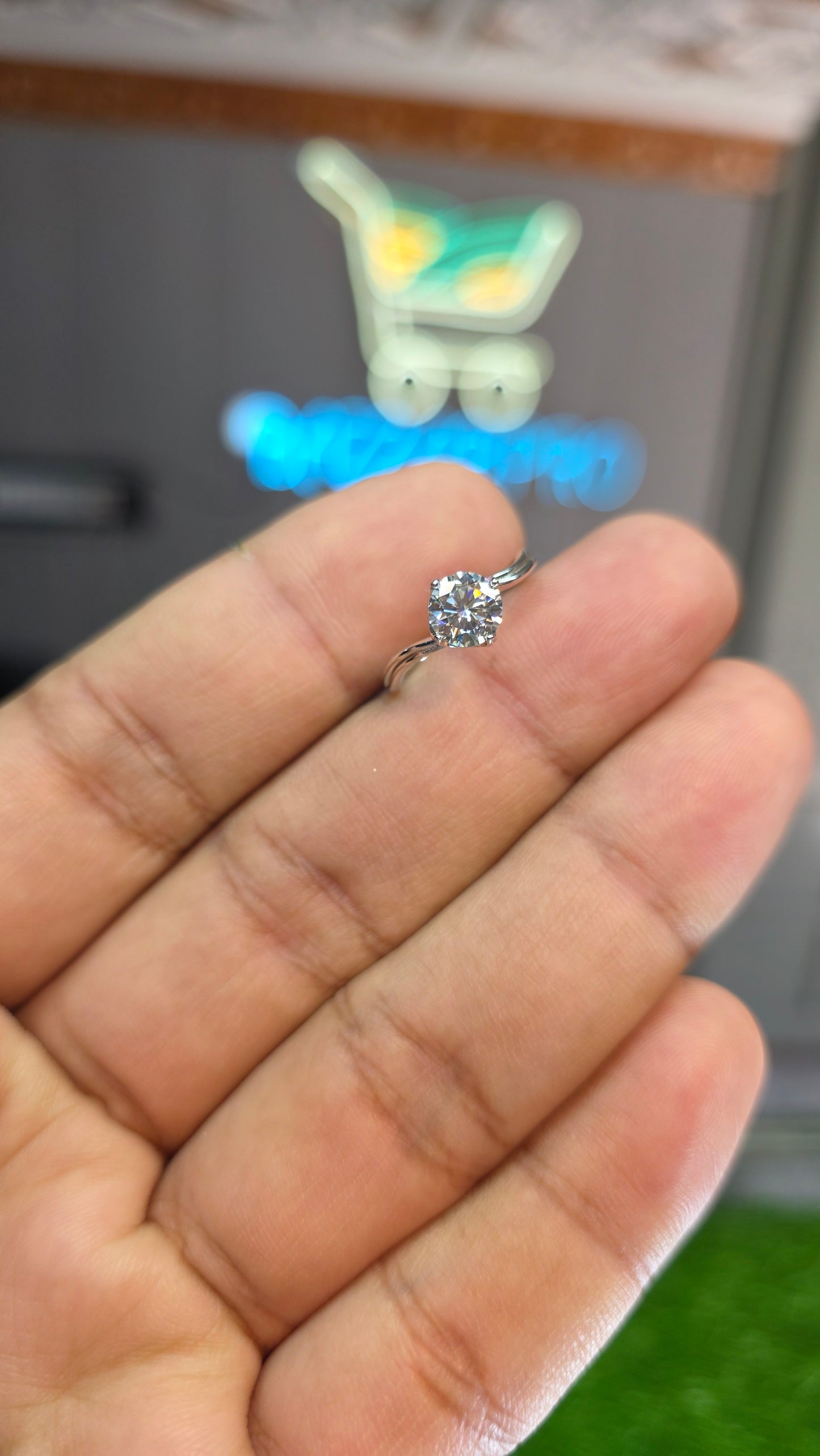 Premium Quality White Moissanite Ring (Ladies)