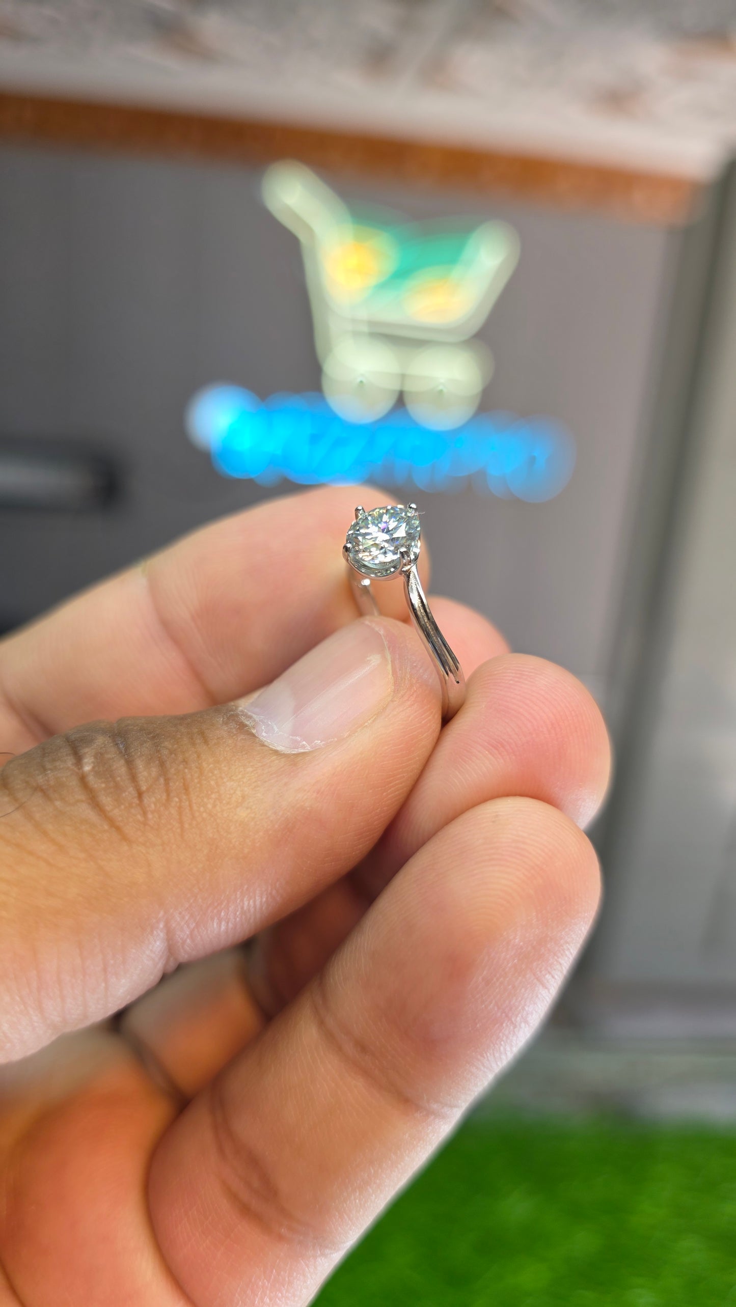 Premium Quality White Moissanite Ring (Ladies)