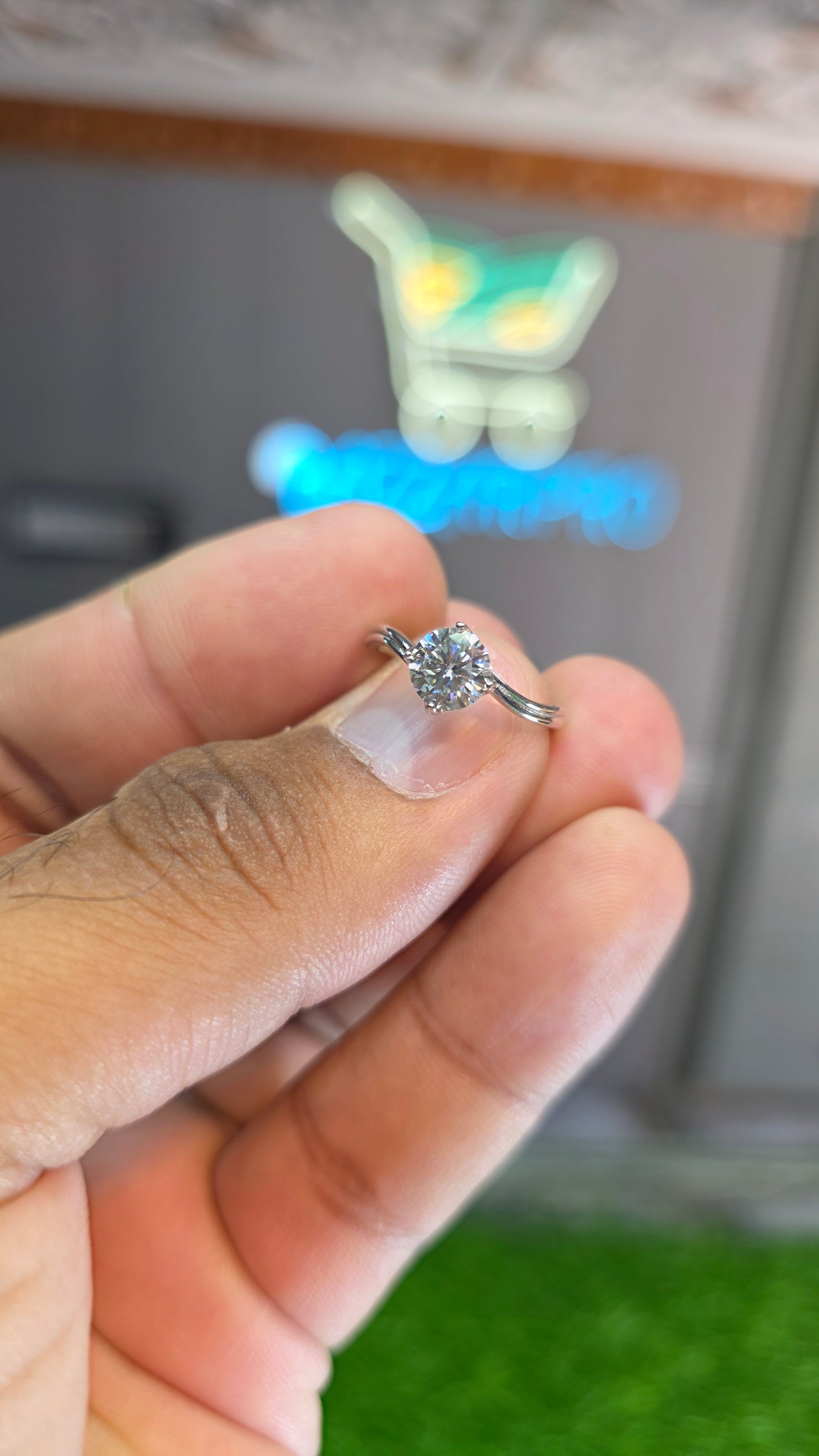 Premium Quality White Moissanite Ring (Ladies)